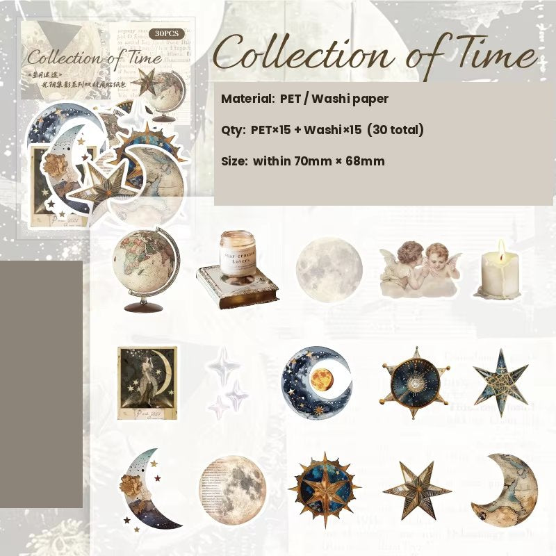 Lost in the Stars and Moon 'Collection of Time' Flake Stickers