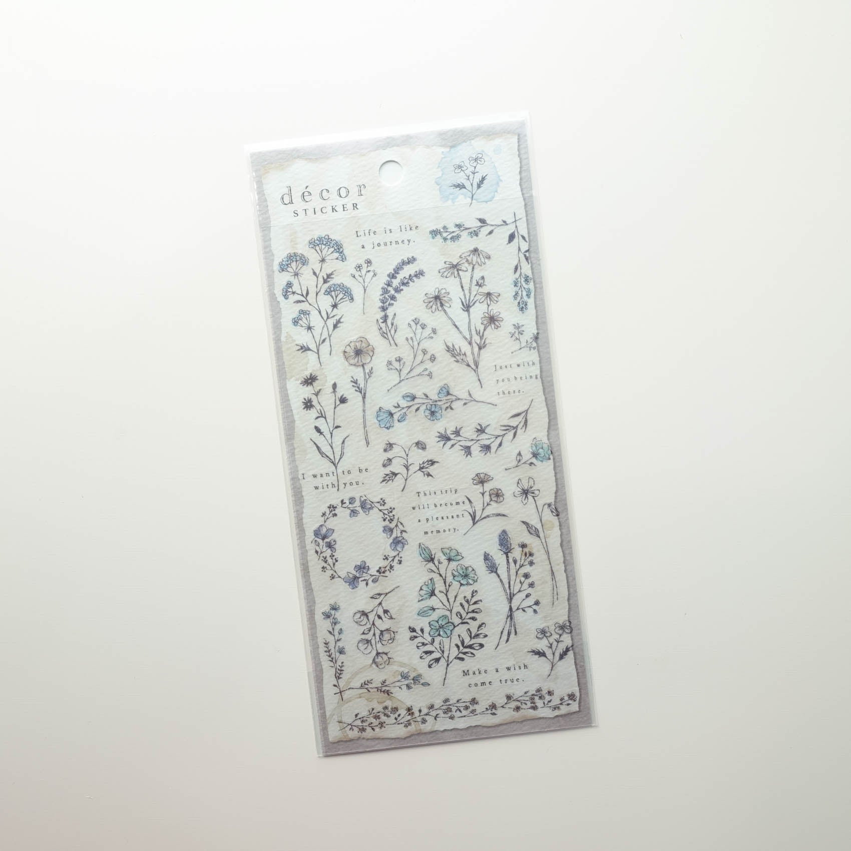 Iron Blue Flowers 'Decor Sticker' Sheet