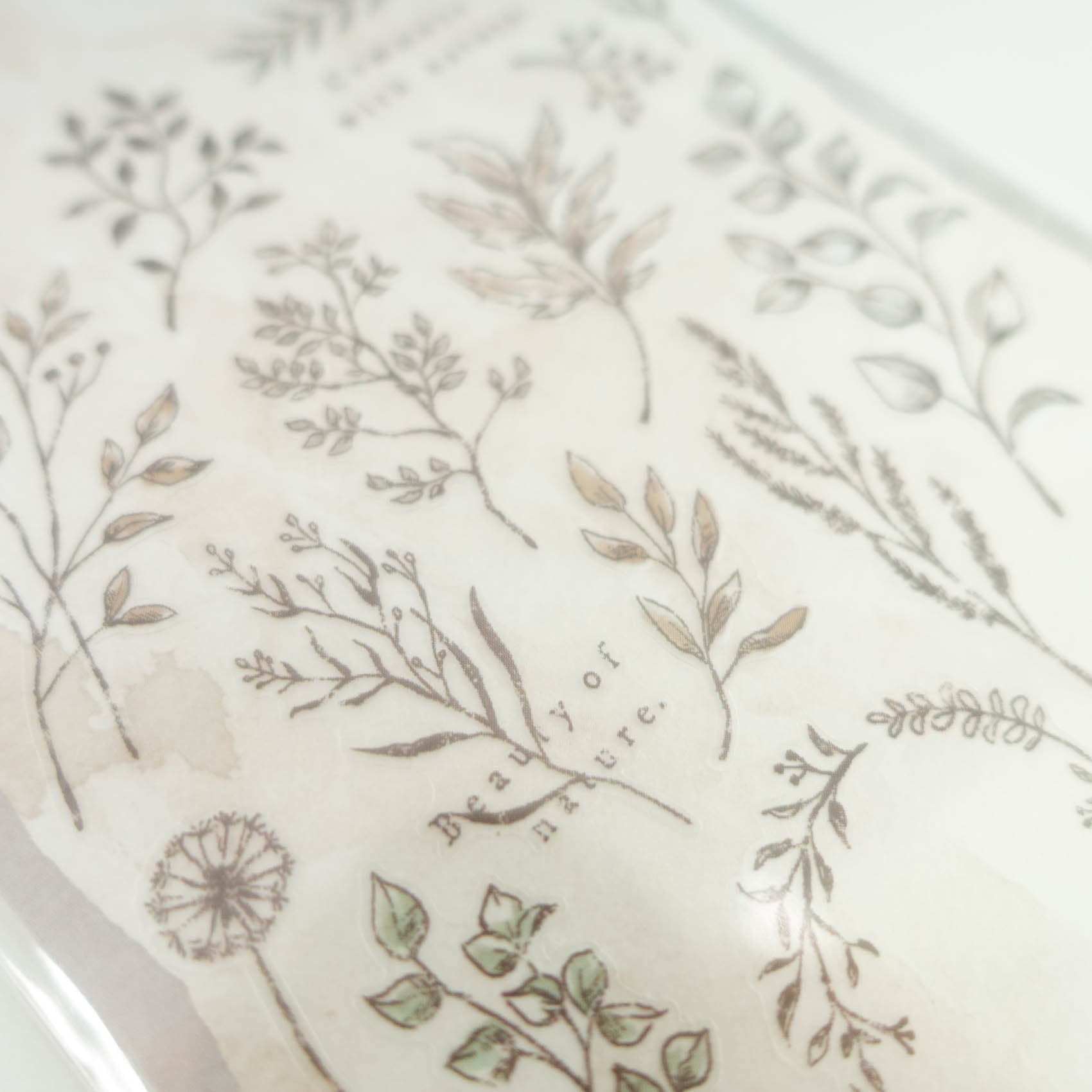 Sepia Flowers 'Decor Sticker' Sheet