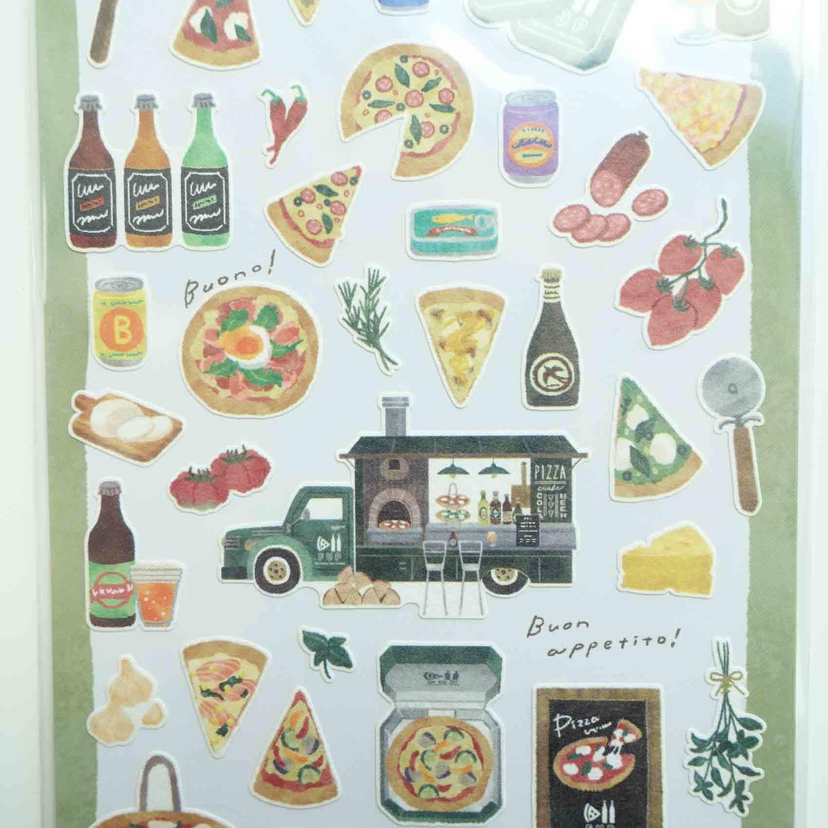 Pizza Kitchen Food Washi Sticker Sheet