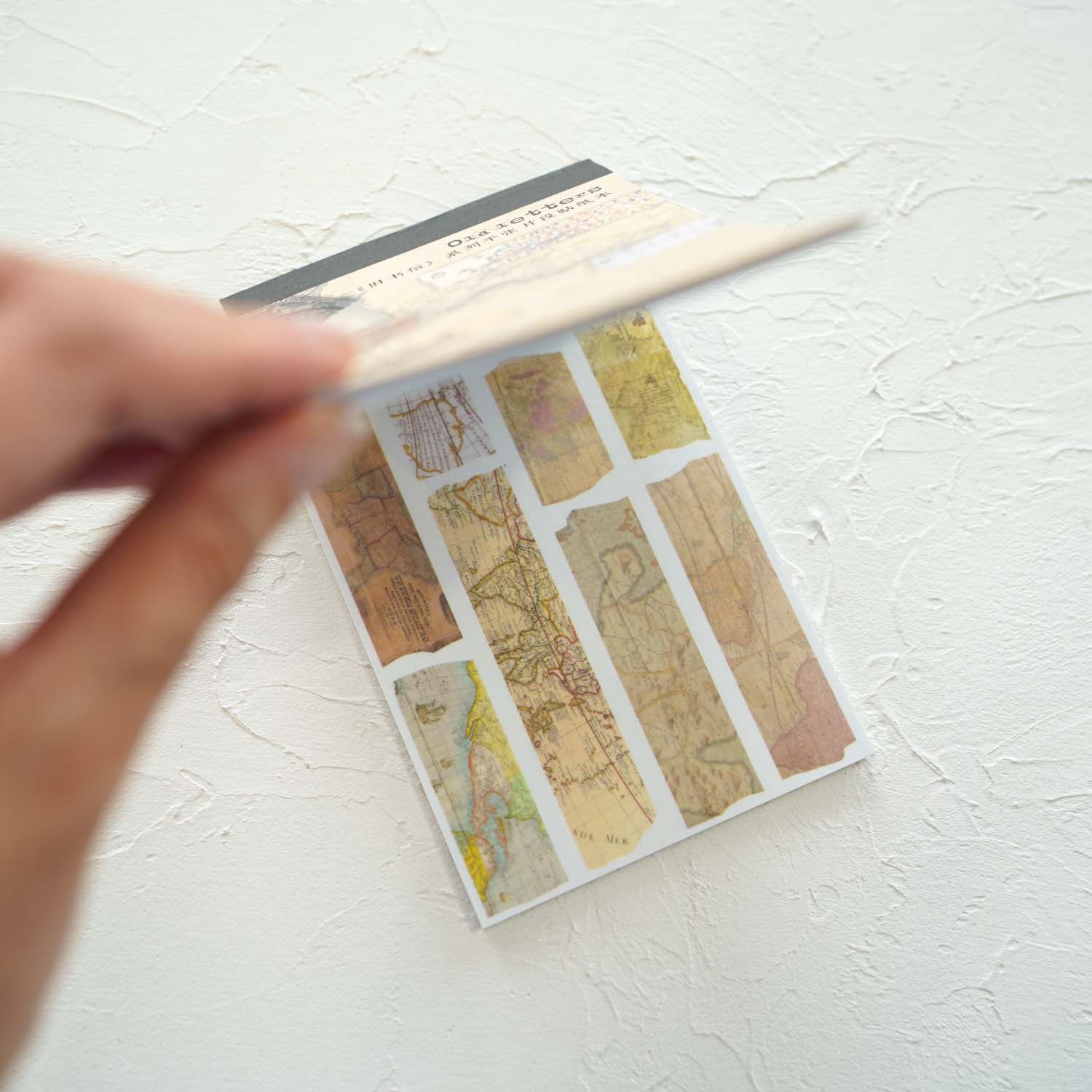 Map Fragments 'Old Letters' Washi Paper Sticker Pad