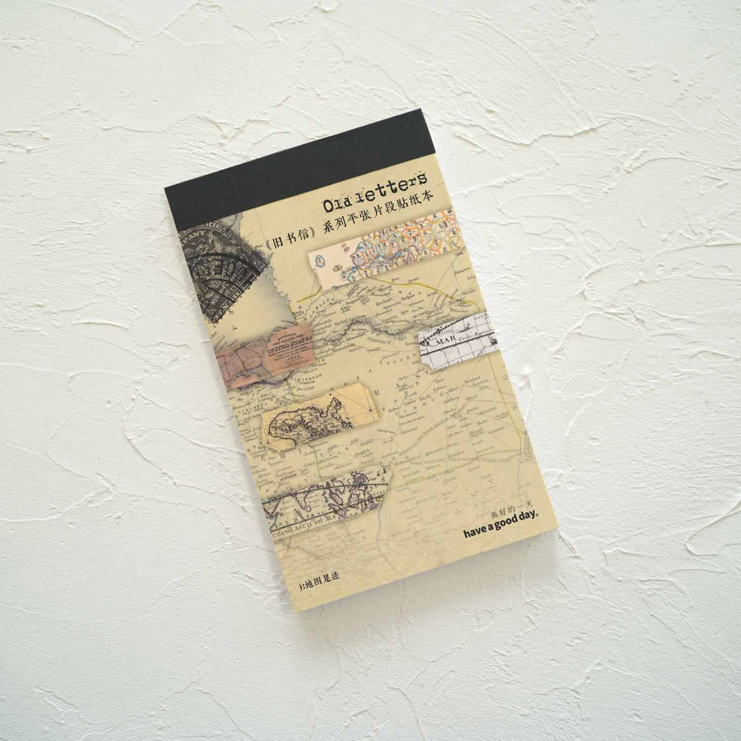 Map Fragments 'Old Letters' Washi Paper Sticker Pad