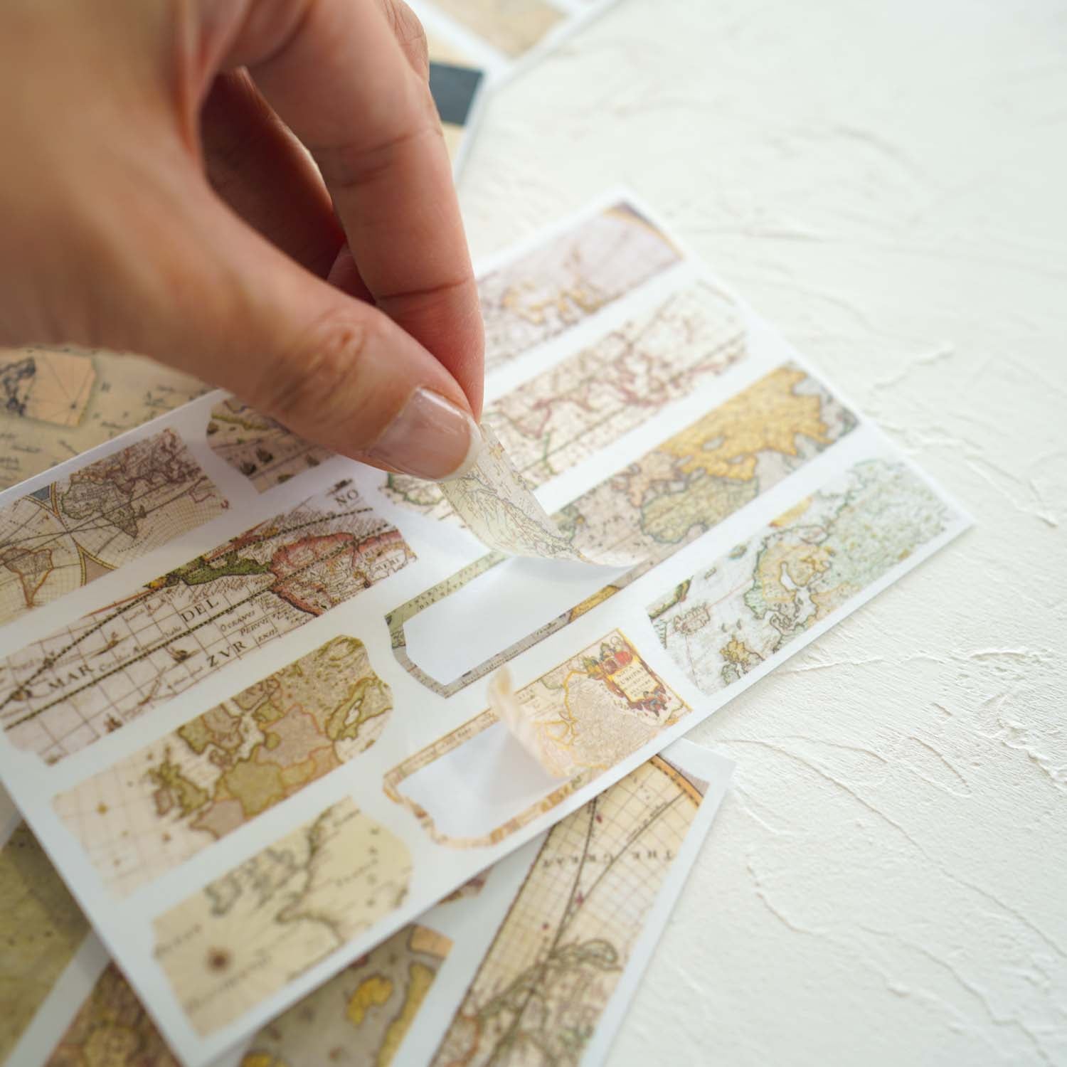 Map Fragments 'Old Letters' Washi Paper Sticker Pad