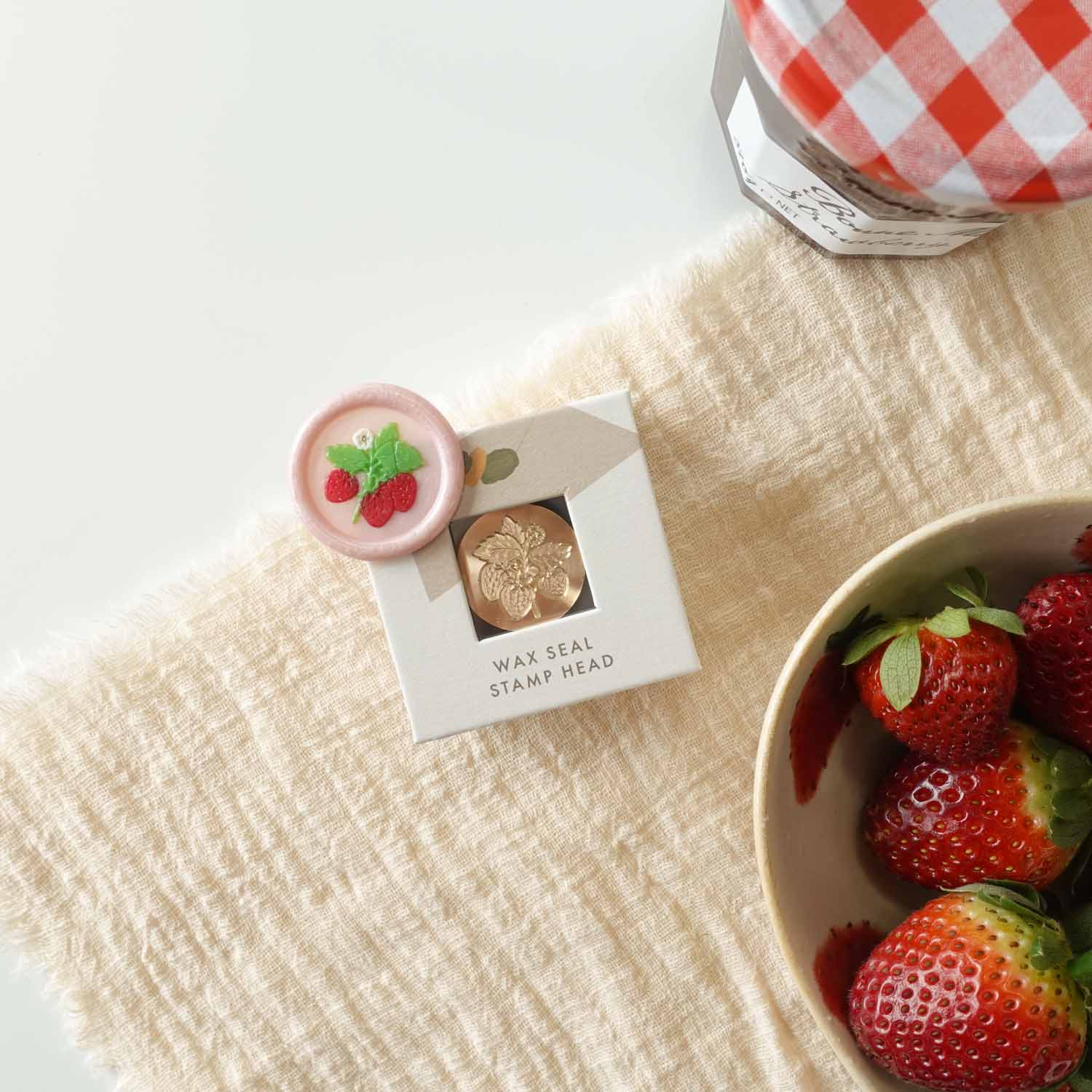 Strawberry wax seal stamp head fiona ariva australia