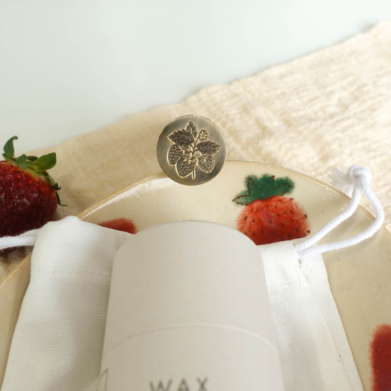 Strawberry wax seal stamp fiona ariva australia