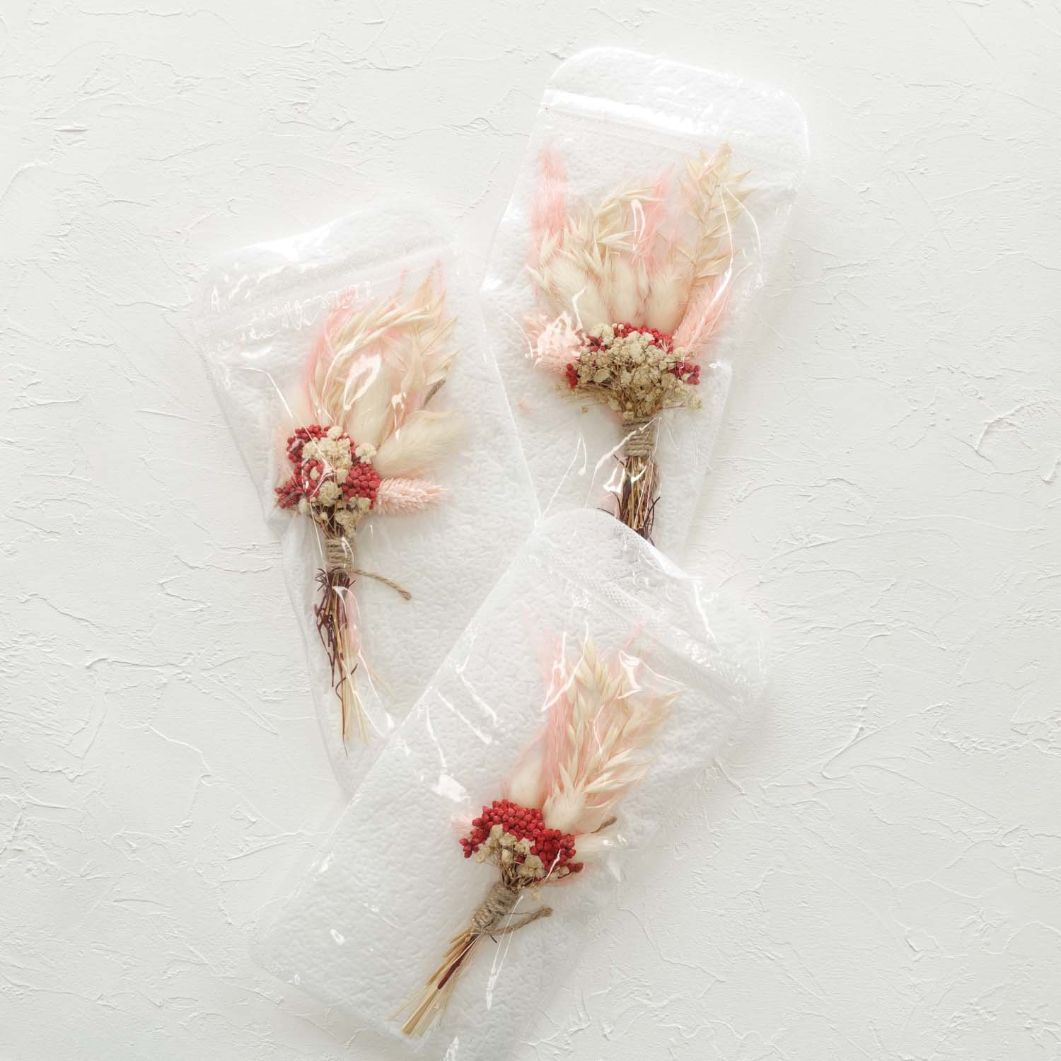 red pink small mini dried flower bouquet for gift hampers boxes wedding 