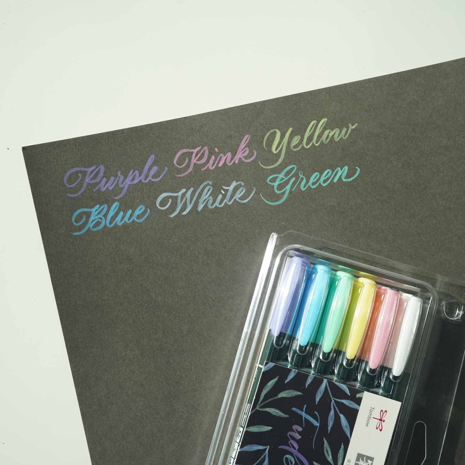 Tombow Brush Pens 6-pack Set Assorted Pastel Colours