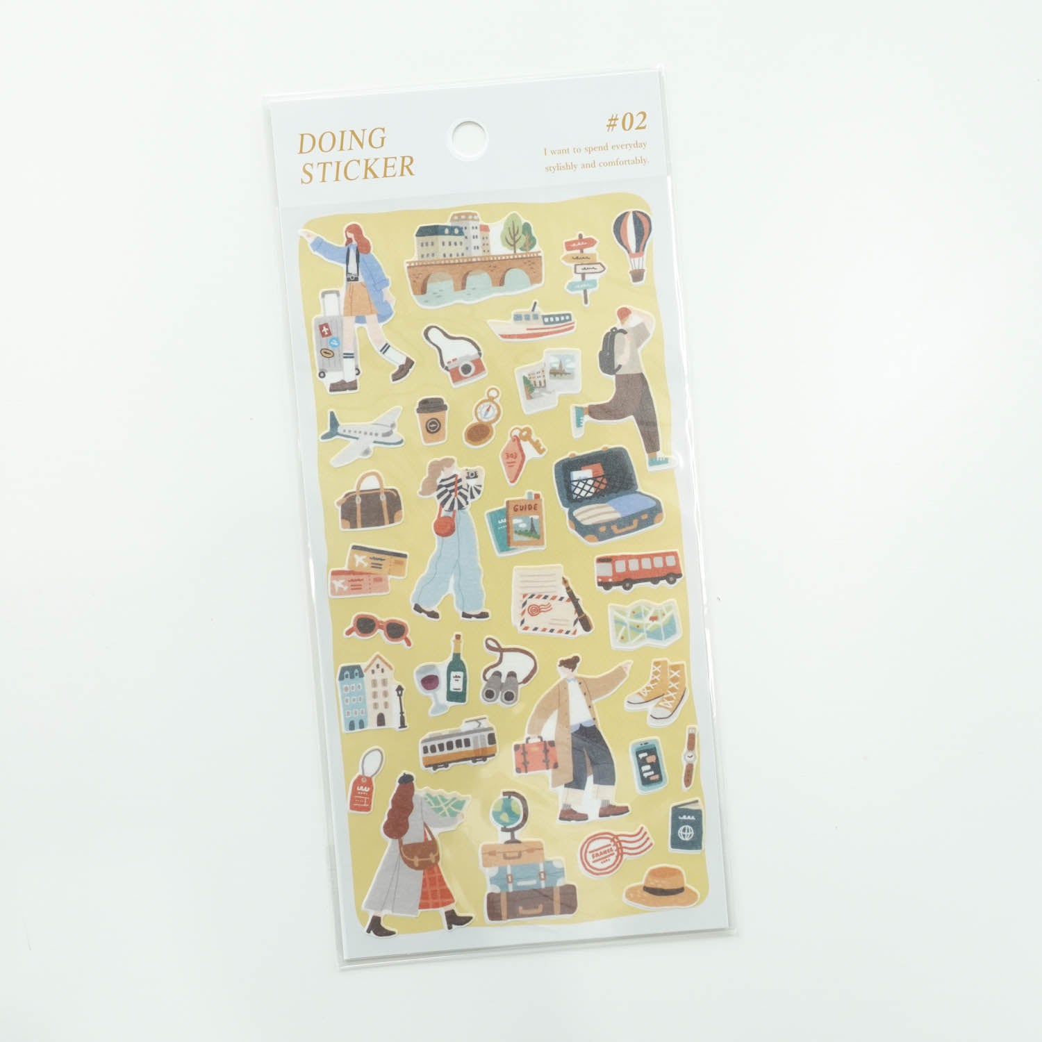 Travel Vacation 'Doing Sticker' Stickers Sheet