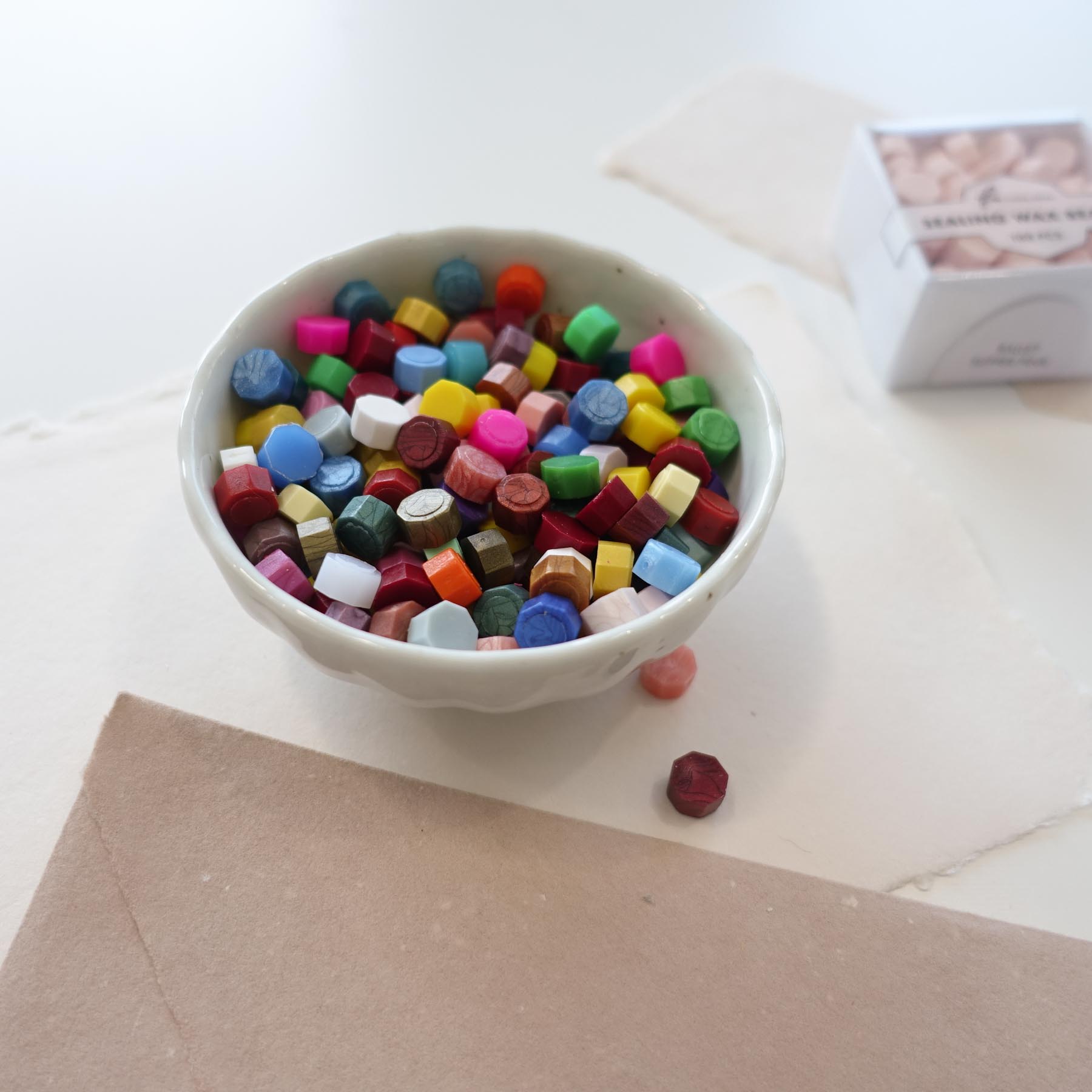 Step 2: picking a sealing wax colour from mixed packs and single colours