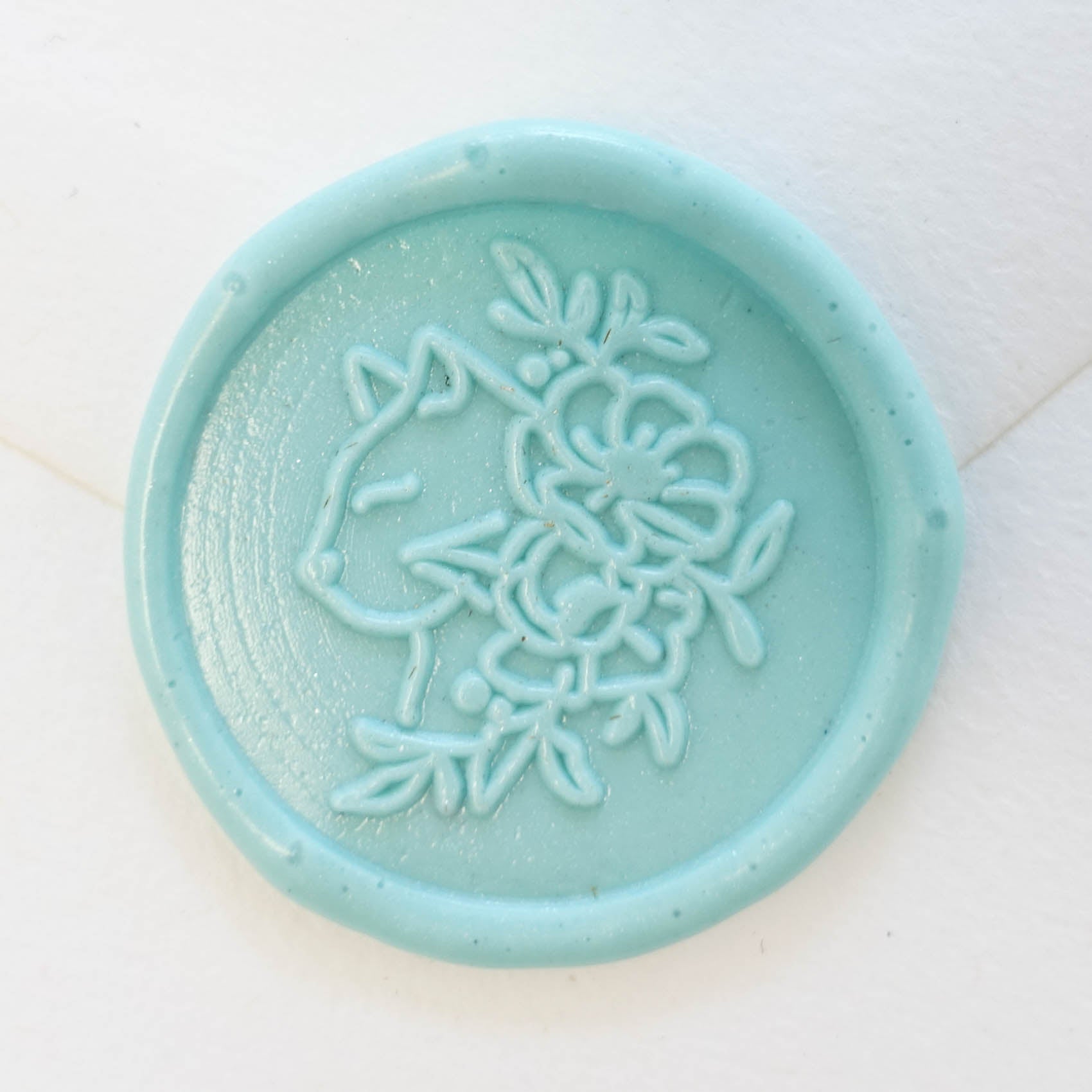 Floral Cat Portrait wax seal stamp, wax seal kit or stamp head