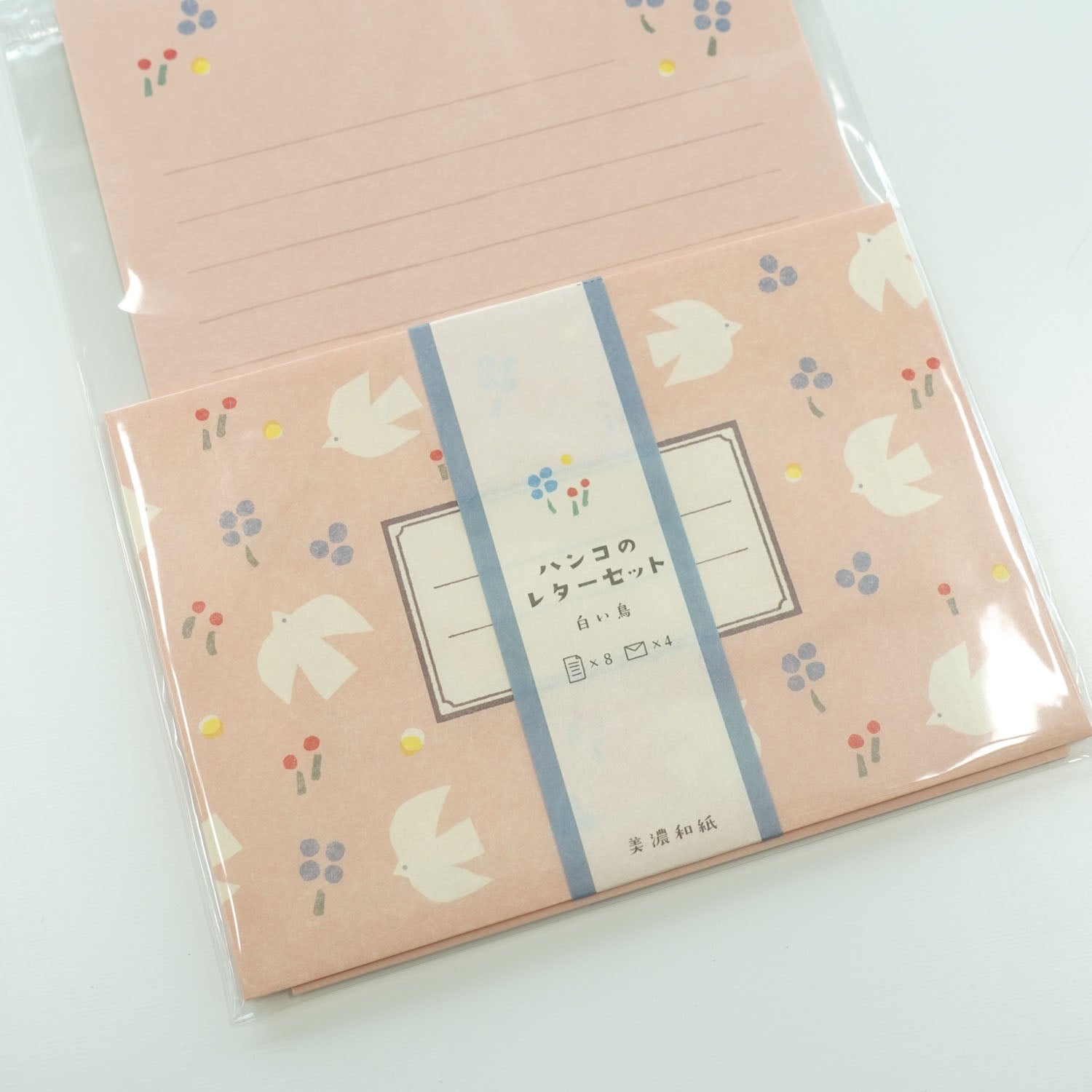 White Dove Bird & Flowers Letter Writing Set | Furukawashiko