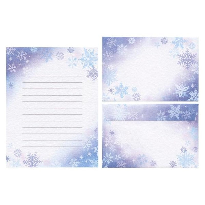 WINTER SNOWFLAKE TEXTURED PAPER LETTER WRITING SET