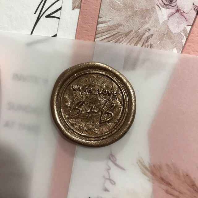 Custom Wedding Wax Seal Champagne Australia