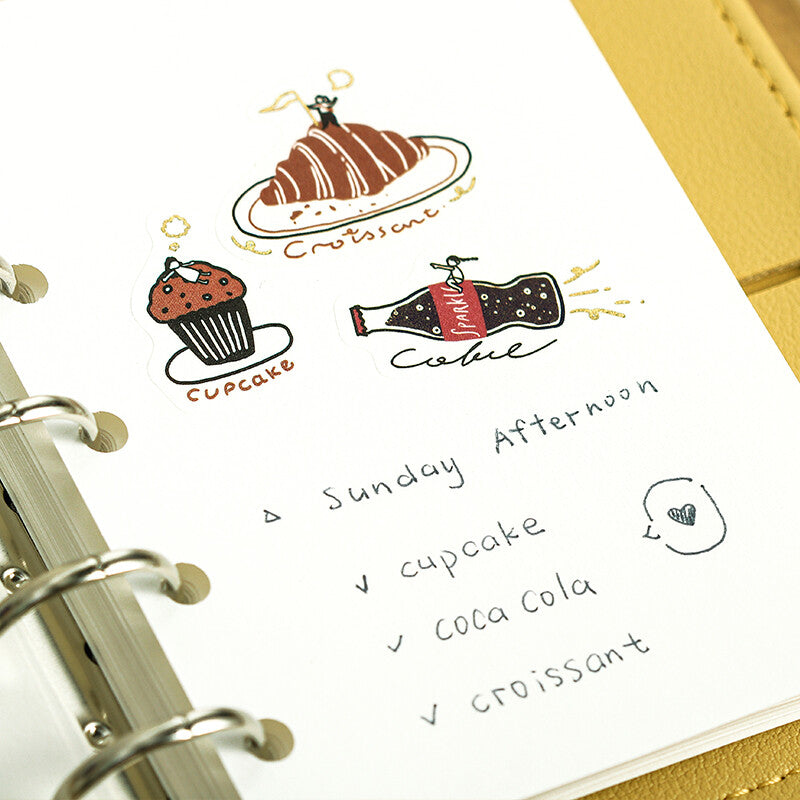 Yellow Bakery Little People | Kobito No Kuni | Planner Flake Stickers | BGM
