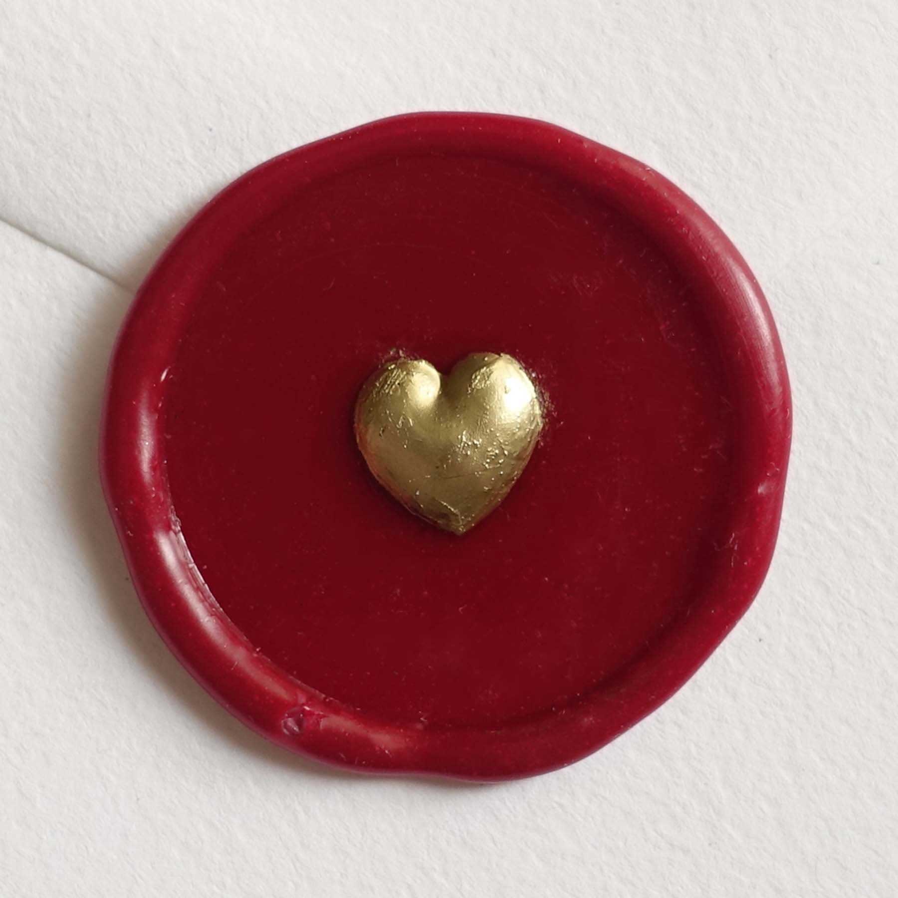 3d wax seal love heart red wax seal stamp fiona ariva australia