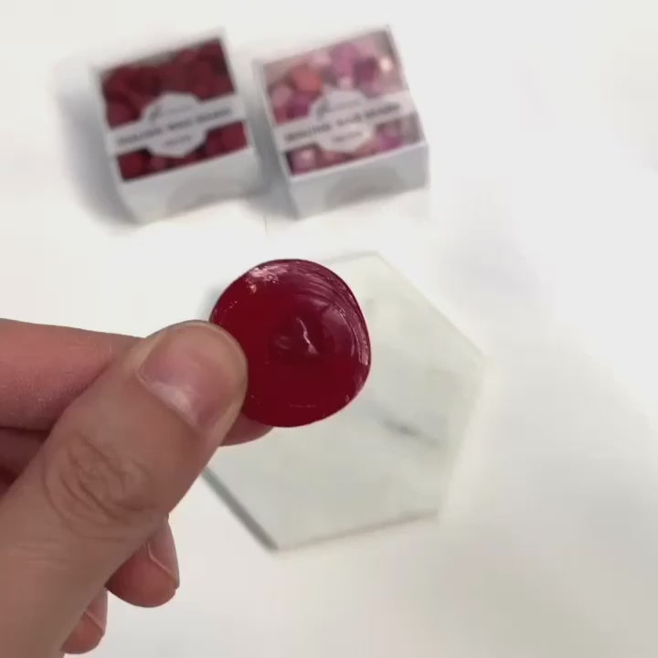 3d love heart wax seal double layered two colour technique