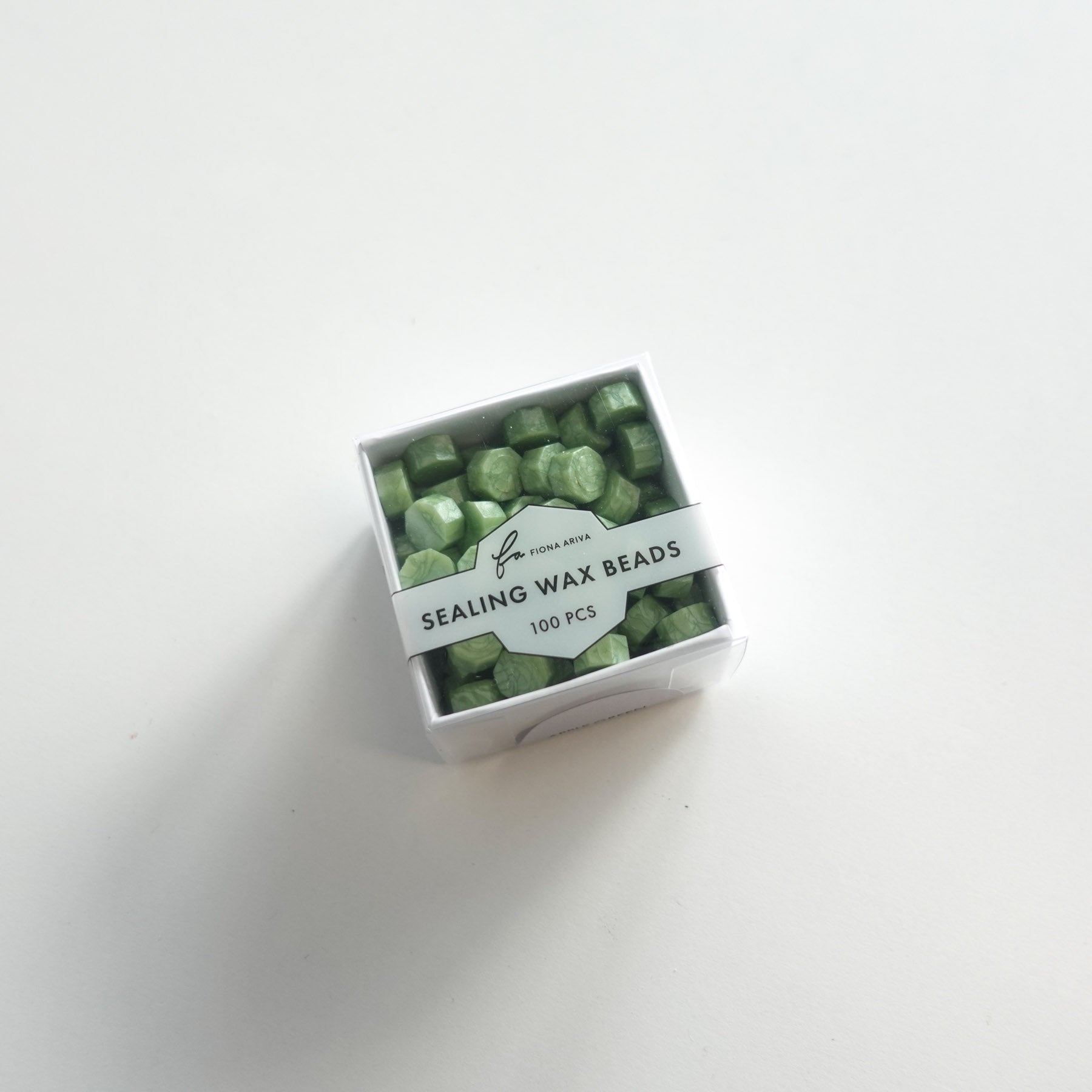 fiona ariva australia sealing wax seal beads lime apple pale light green