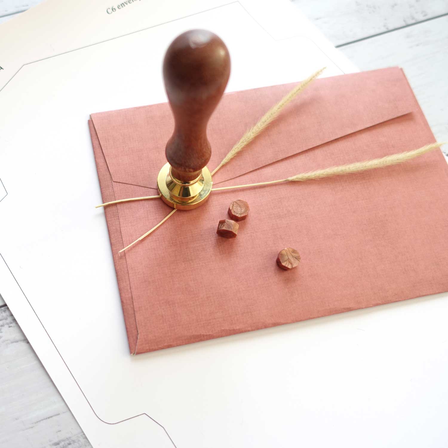 Handmade envelope template free for wax seal