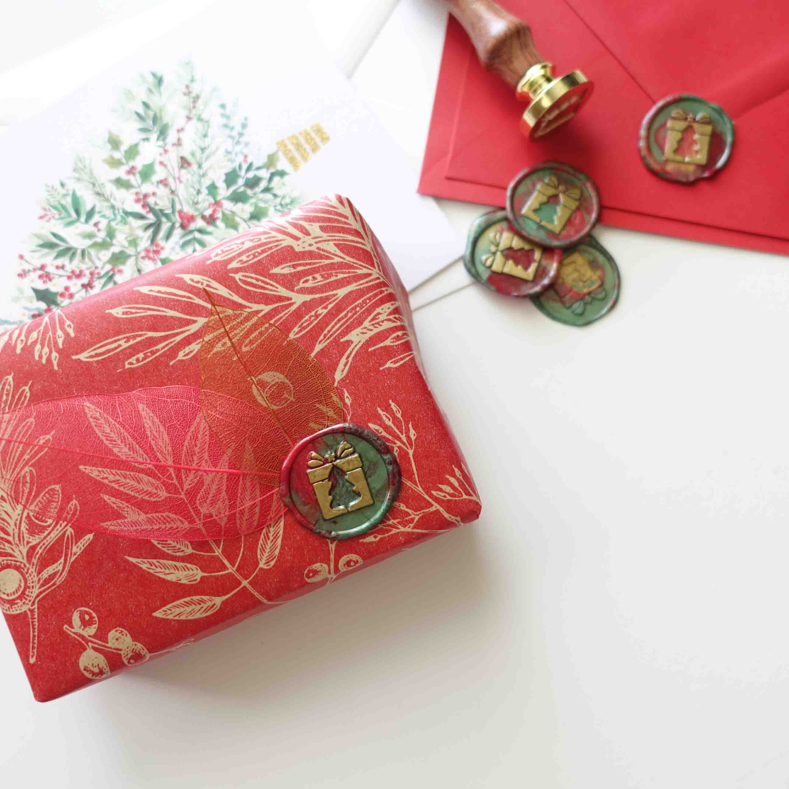 Christmas tree wax seal gift present design australia fiona ariva