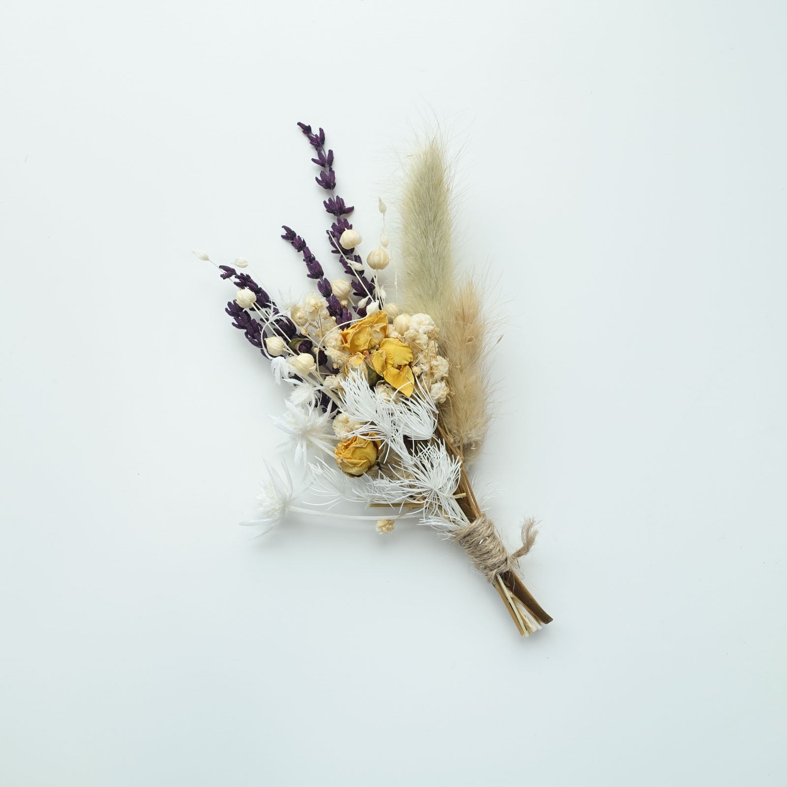 rustic natural vintage dried flower posy boutonniere wedding wax seal fiona ariva australia baby's breath lavender