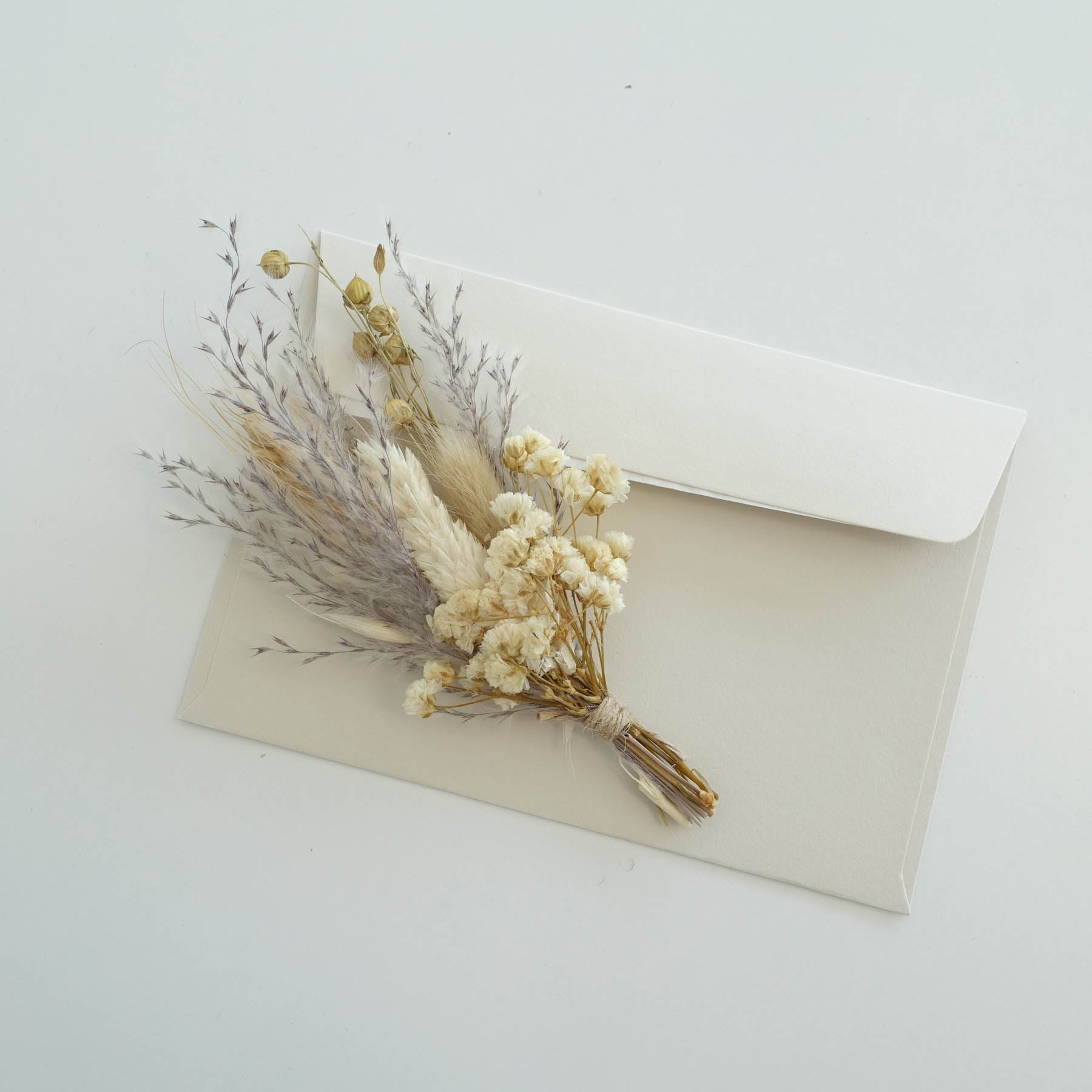 rustic natural vintage dried flower posy boutonniere wedding wax seal fiona ariva australia baby's breath