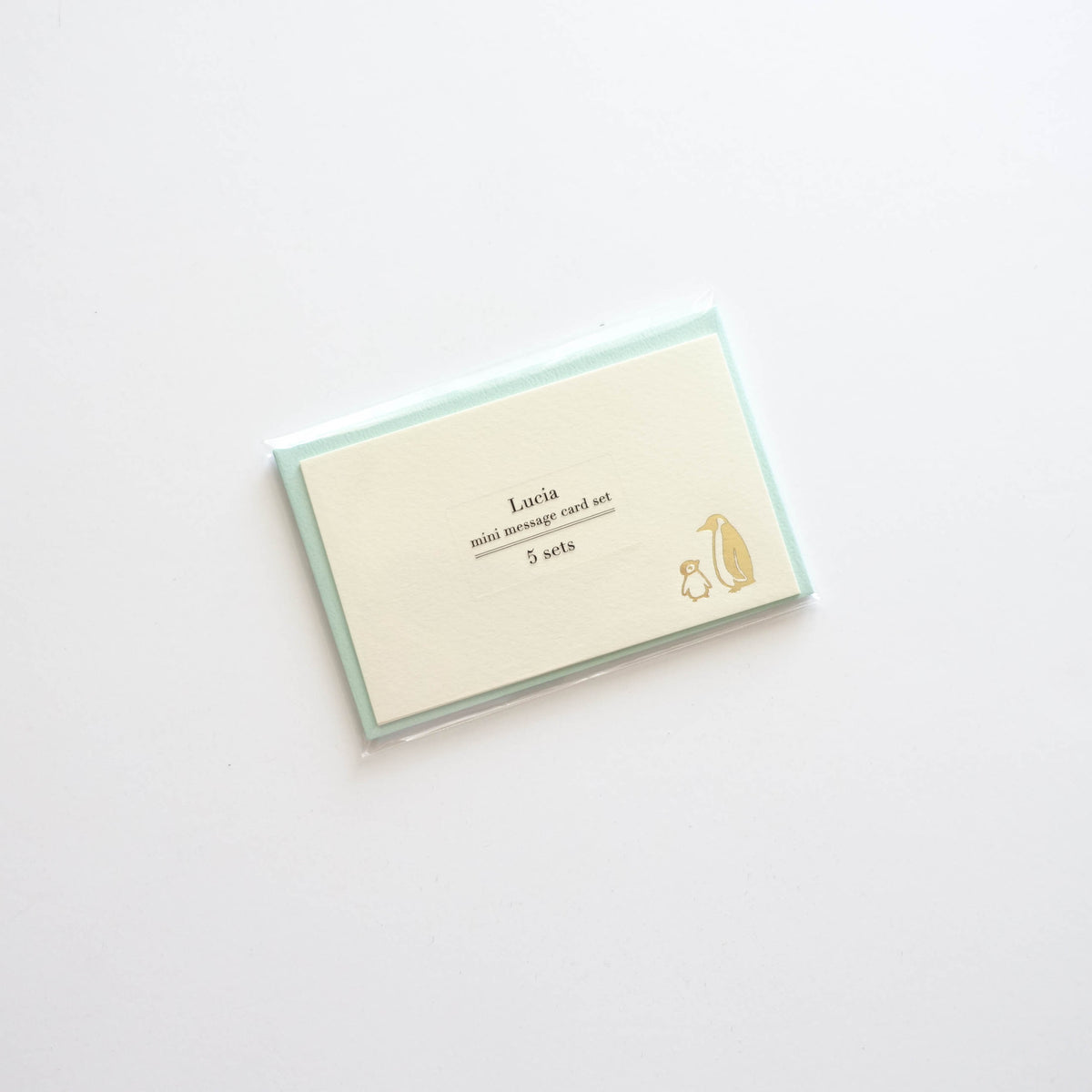 Penguin Gold Foil Mini Message Card Set | Lucia