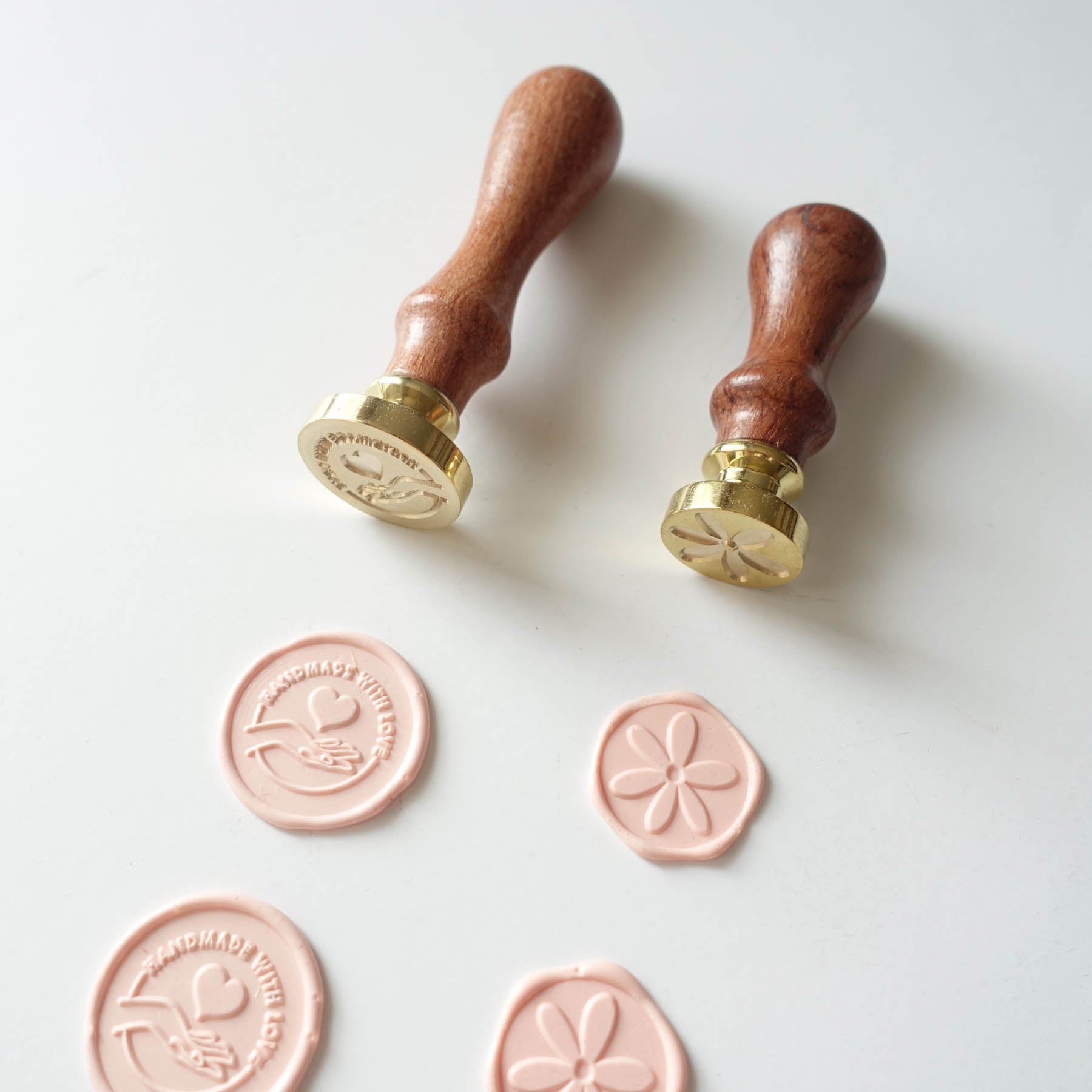 handmade with love pink daisy flower wax seal stamp fiona ariva australia