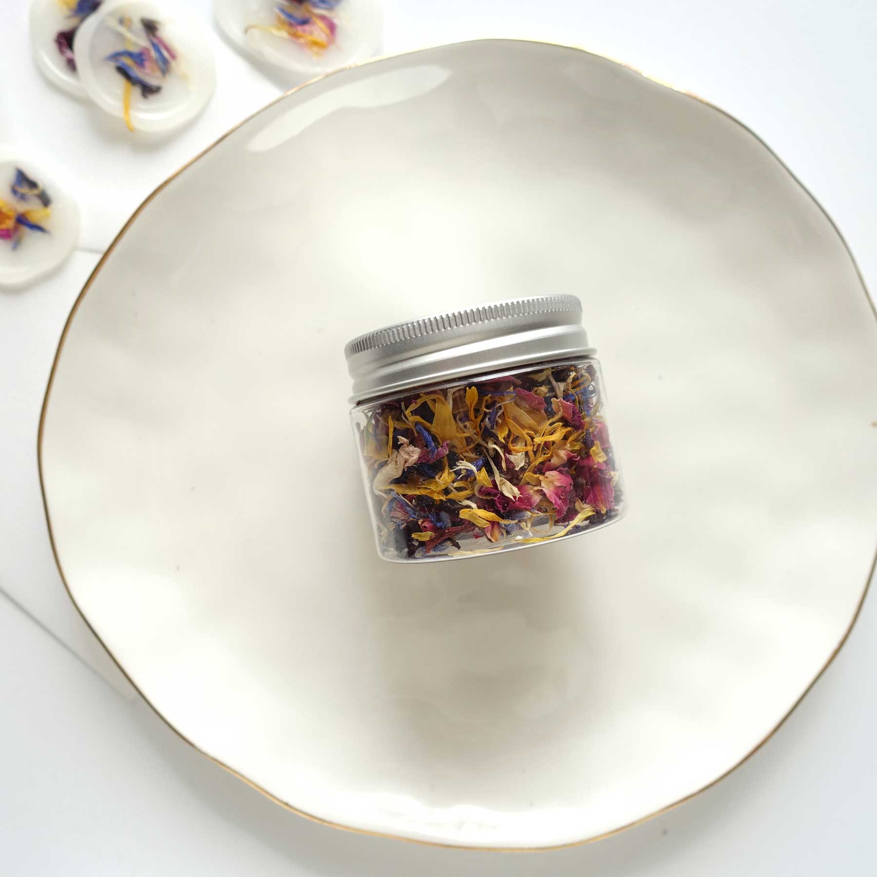 Petite rose cornflower petals Australia dried flowers jar
