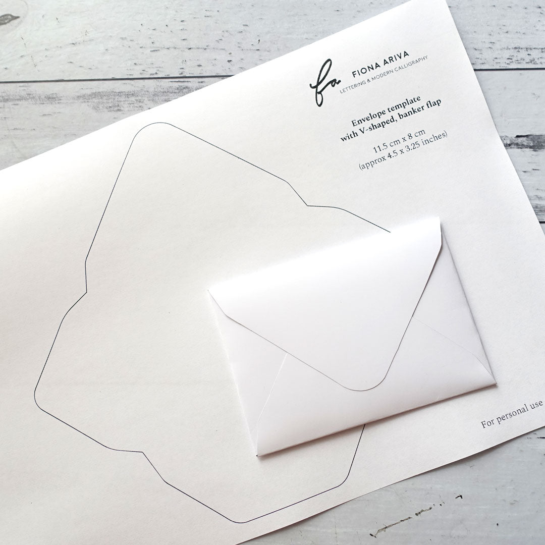 Free printable template with small handmade envelope