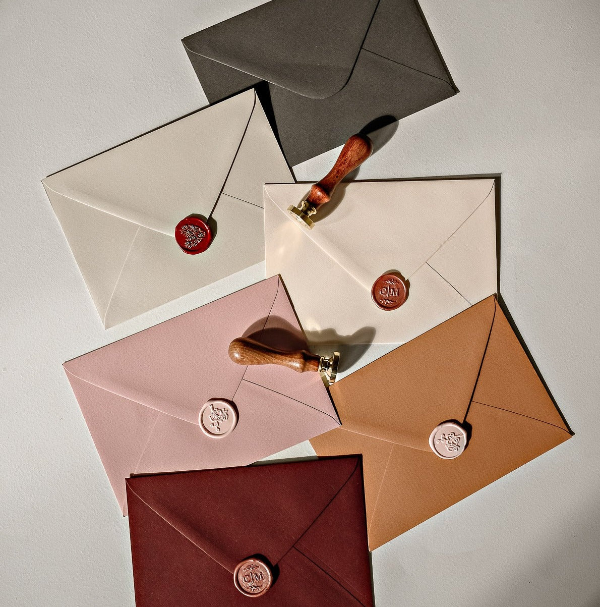 assorted envelopes with wax seals fiona ariva