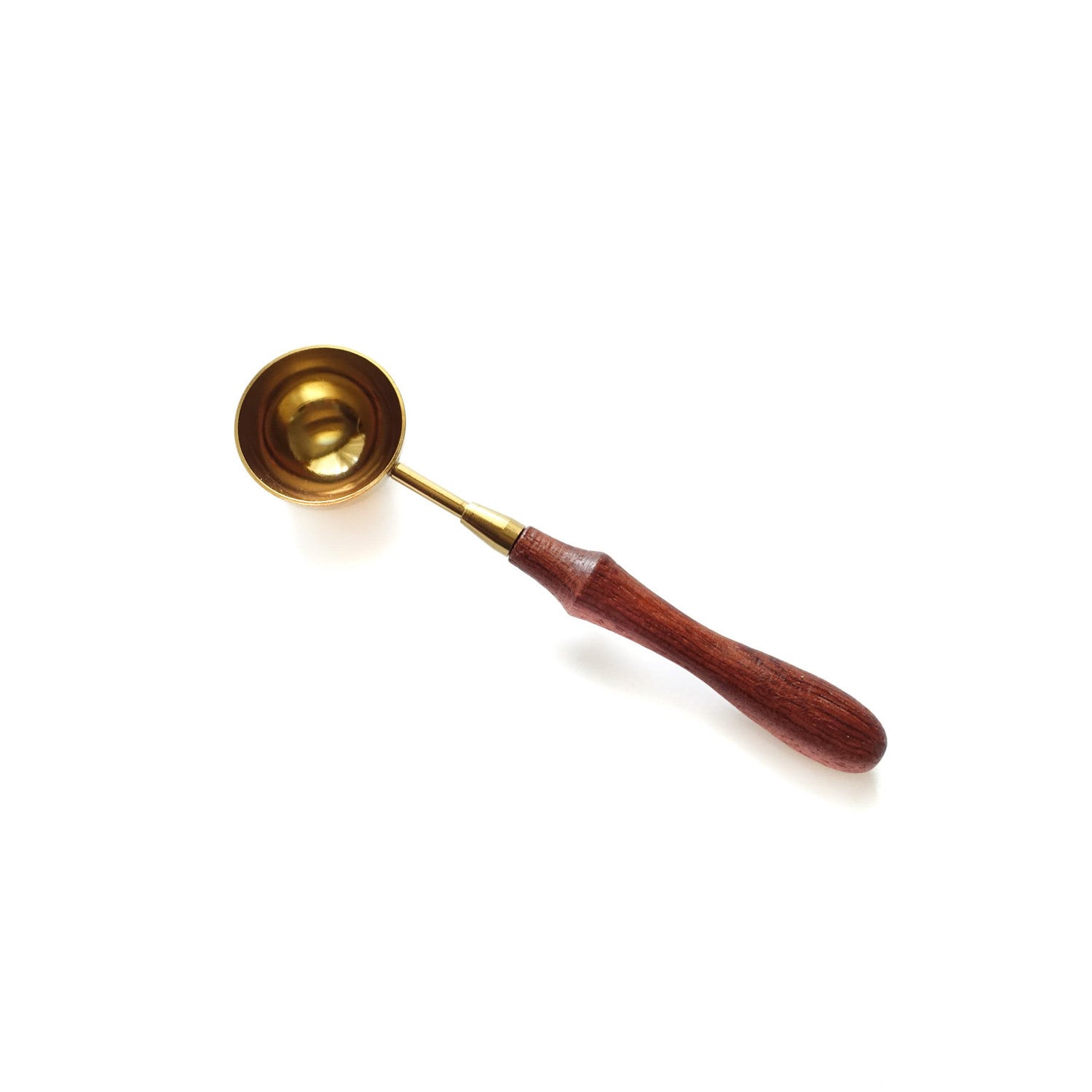 Golden wooden handle wax melting spoon Australia