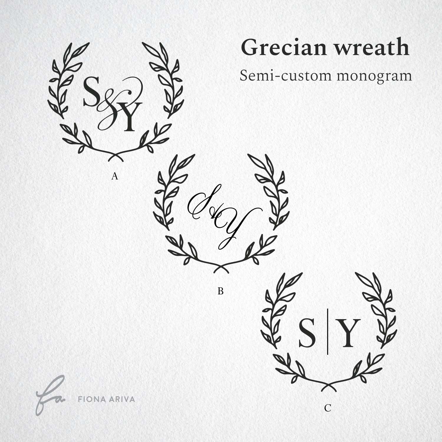 Custom wedding monogram design | Beachweddingtips.com