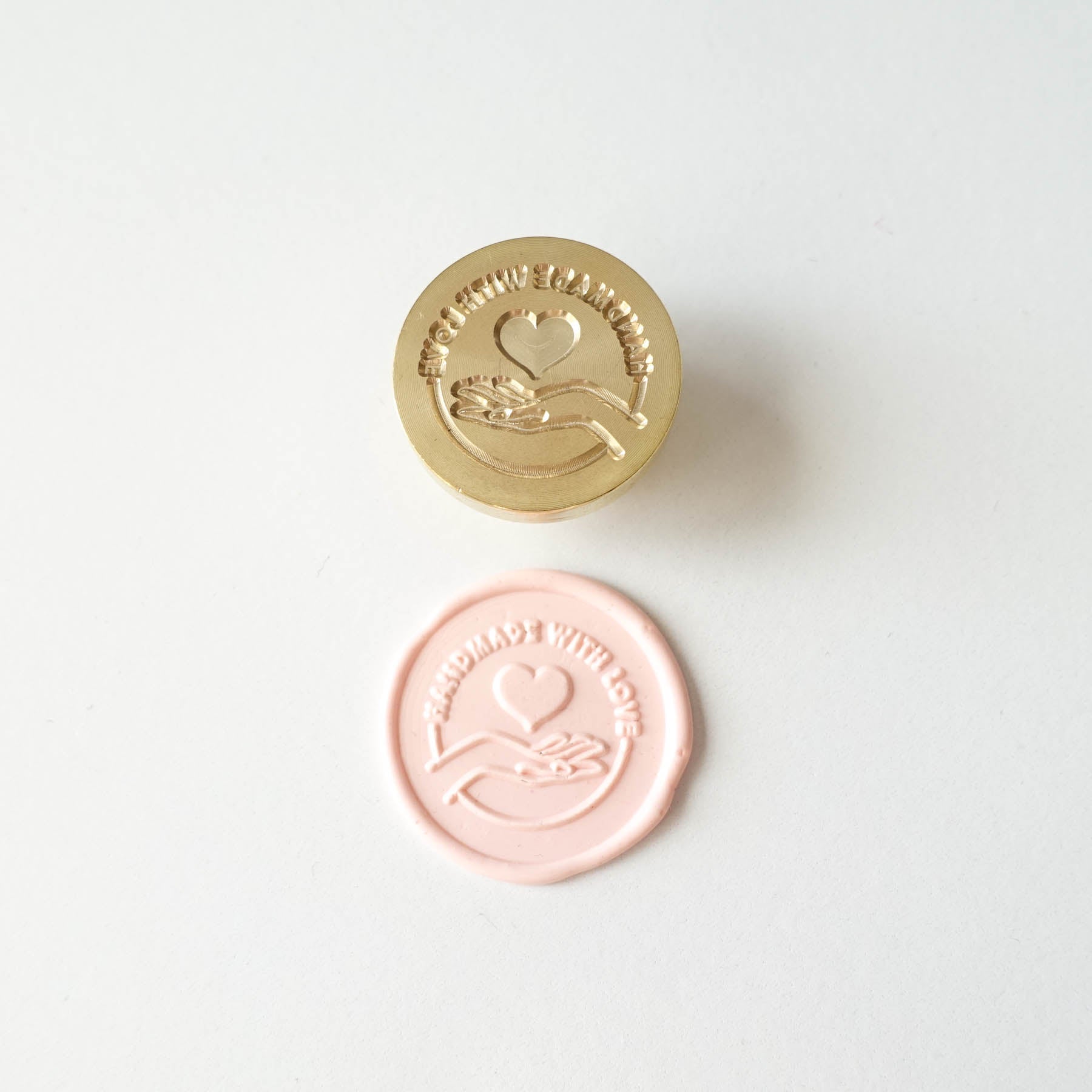handmade with love pink wax seal stamp fiona ariva australia