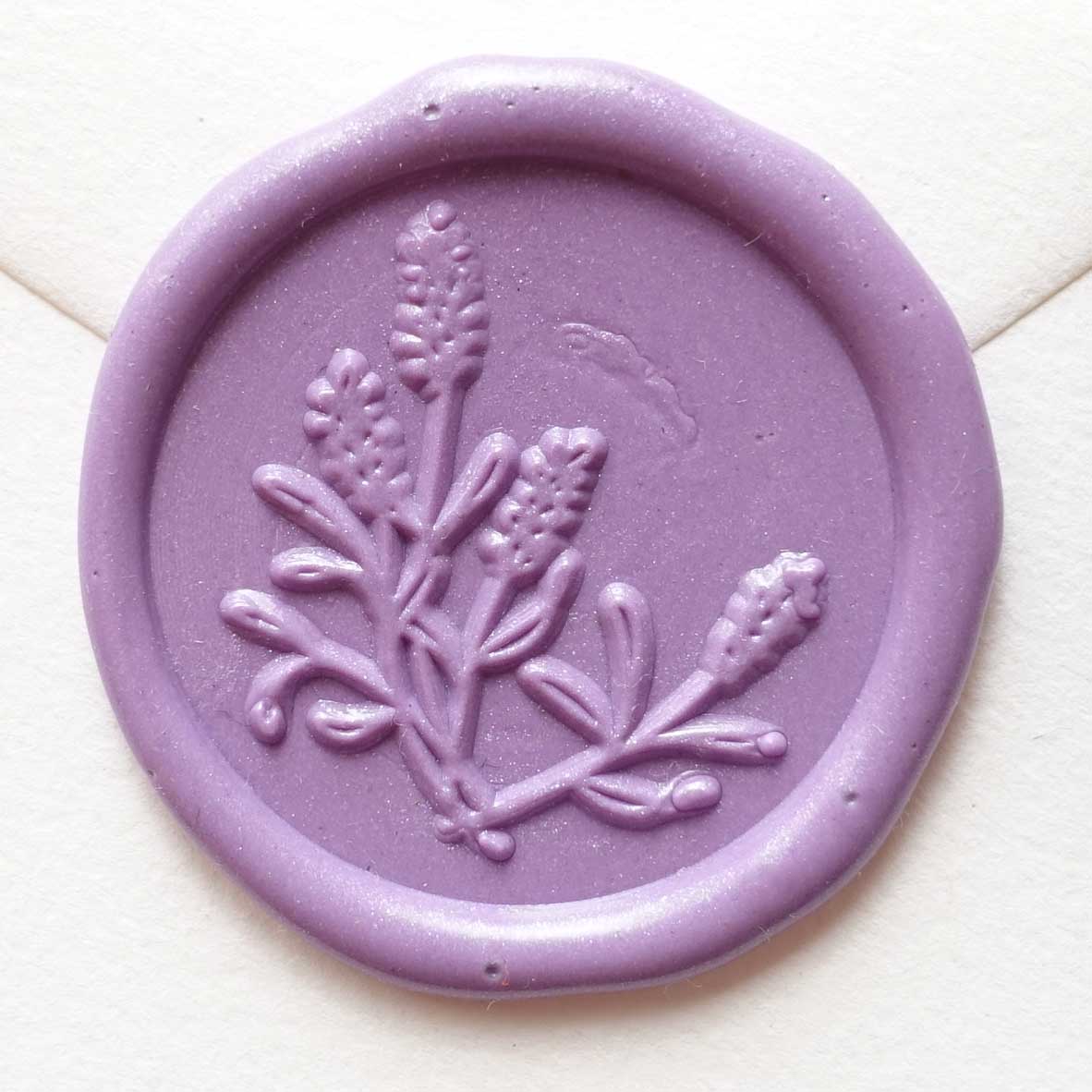 Lavender sprigs flower wax seal australia stamp