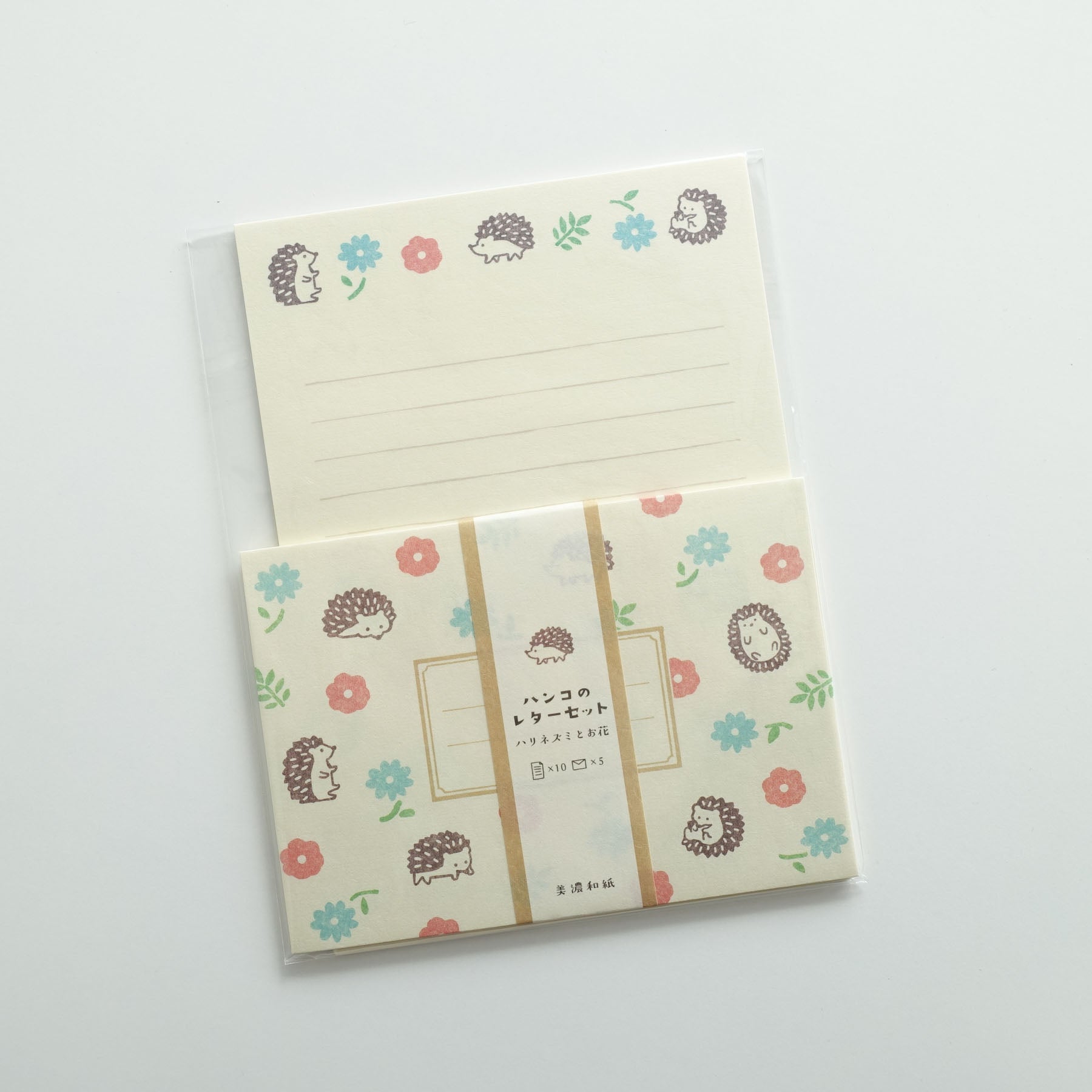 hedgehog flowers cute letter writing set australia