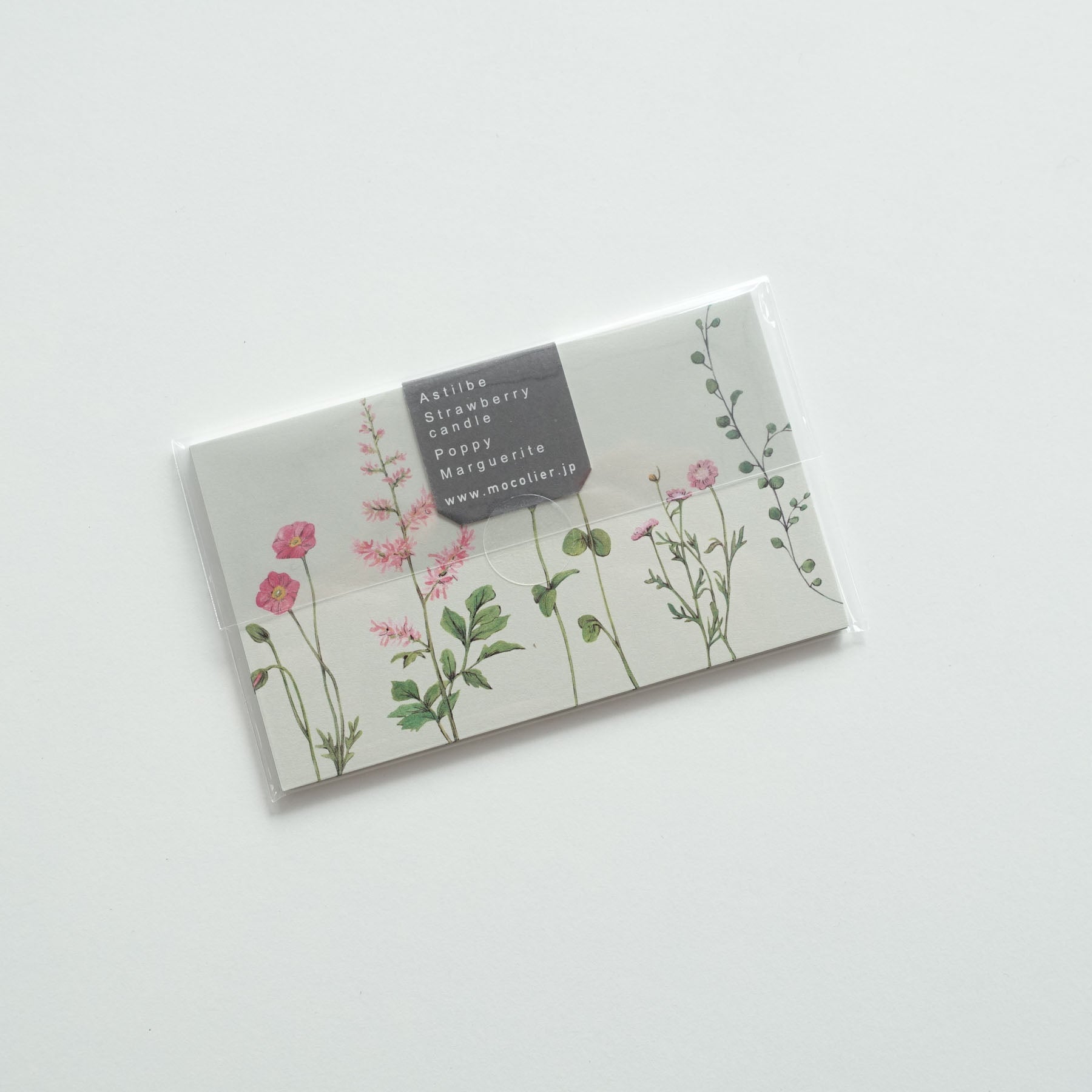 pink flowers floral mini message card business card size australia