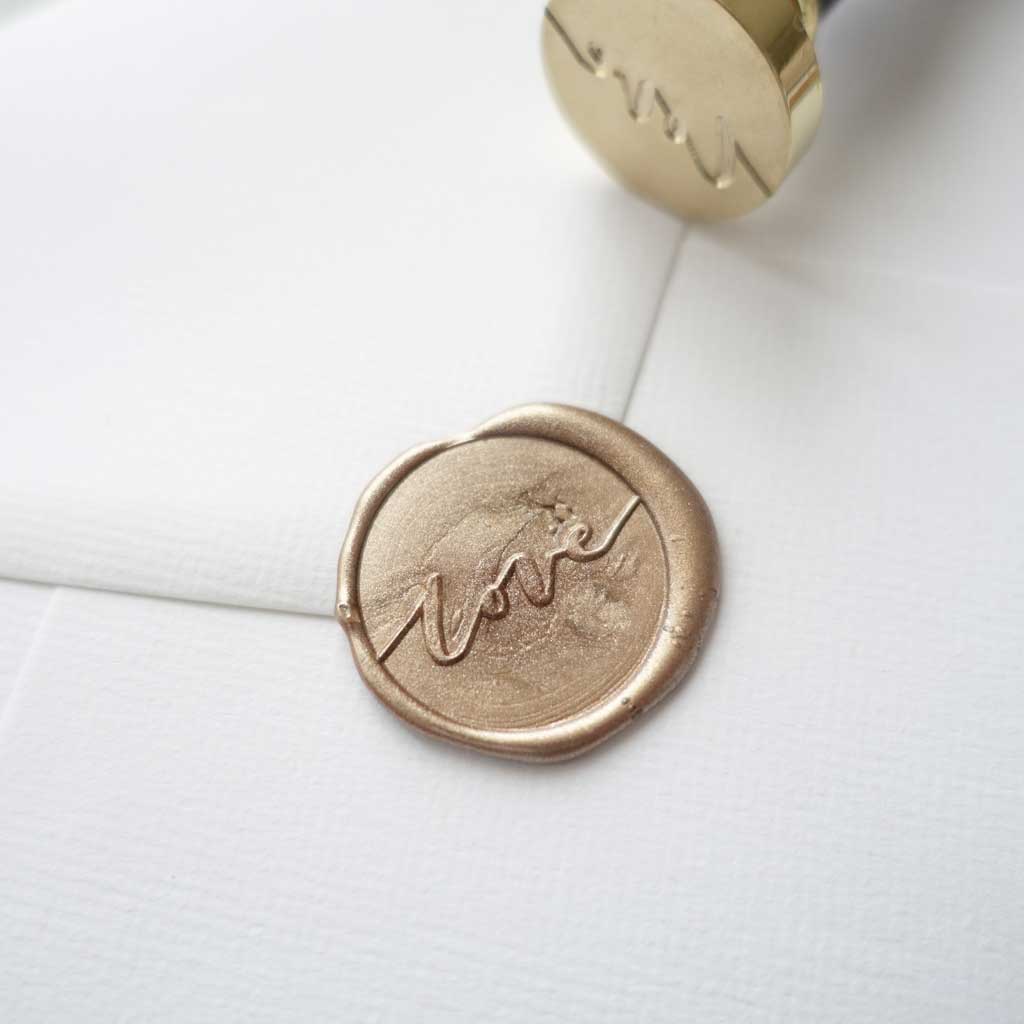 Love calligraphy wax seal stamp for wedding envelopes