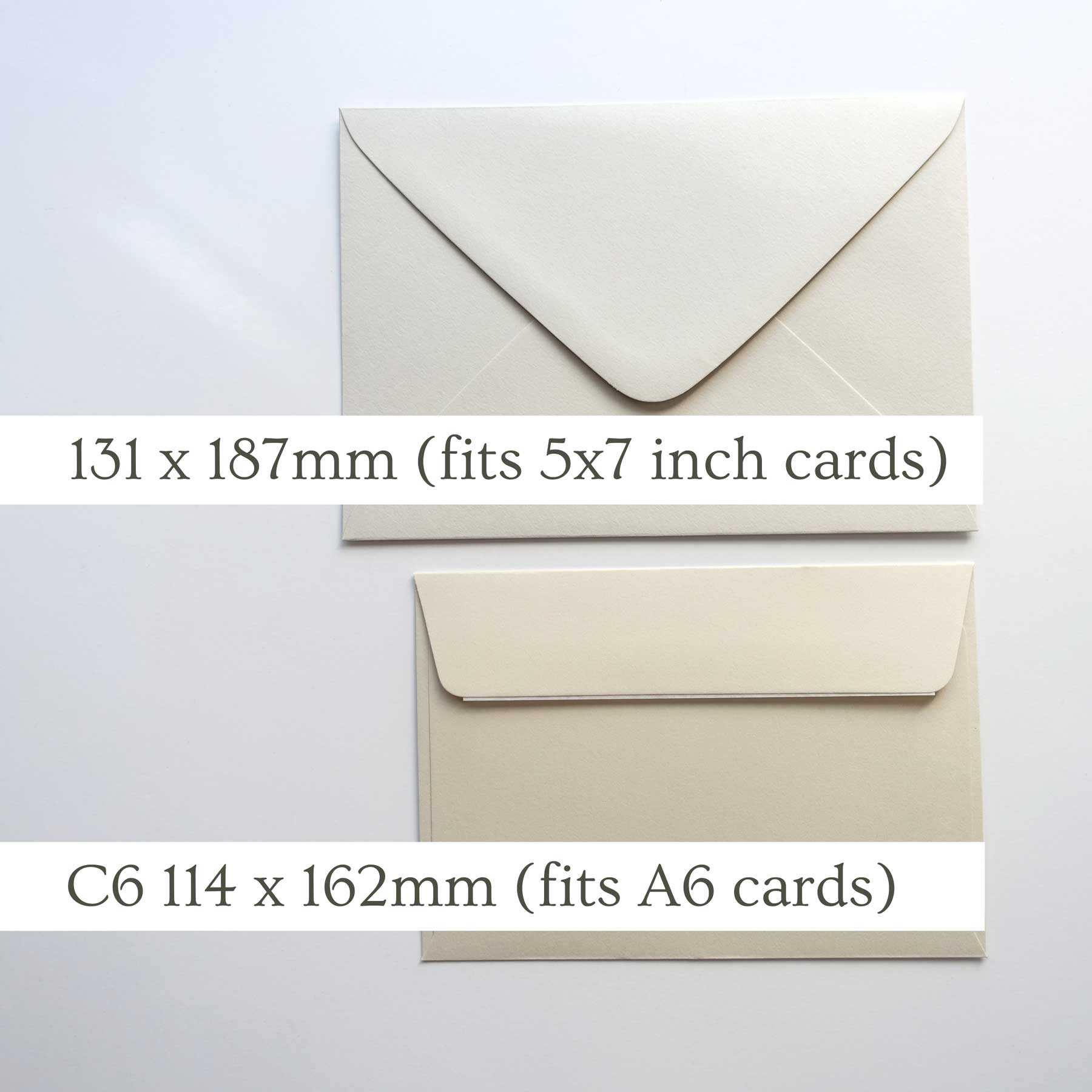 Assorted C6 envelopes greens & earthy tones