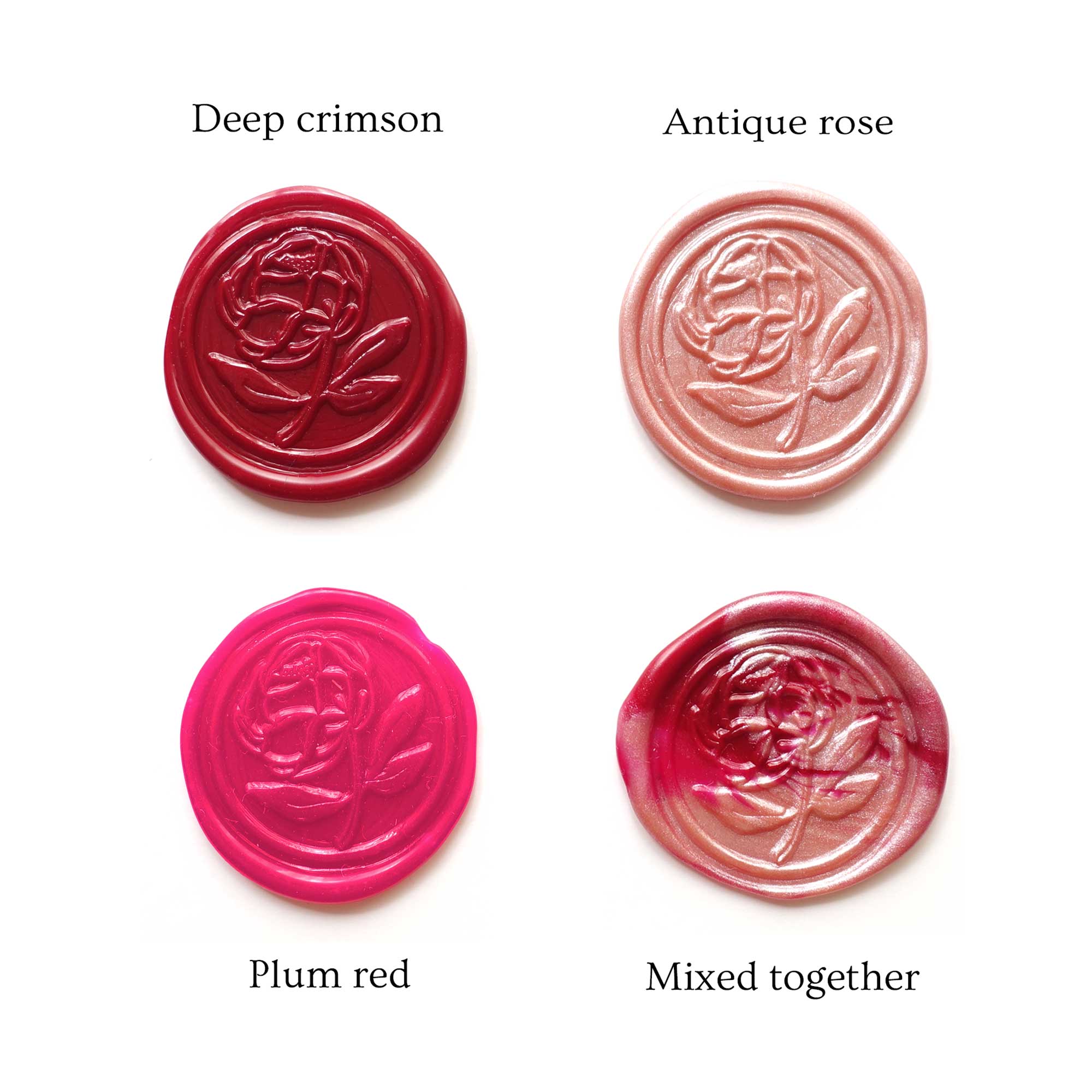 Deep crimson antique rose plum red sealing wax Australia