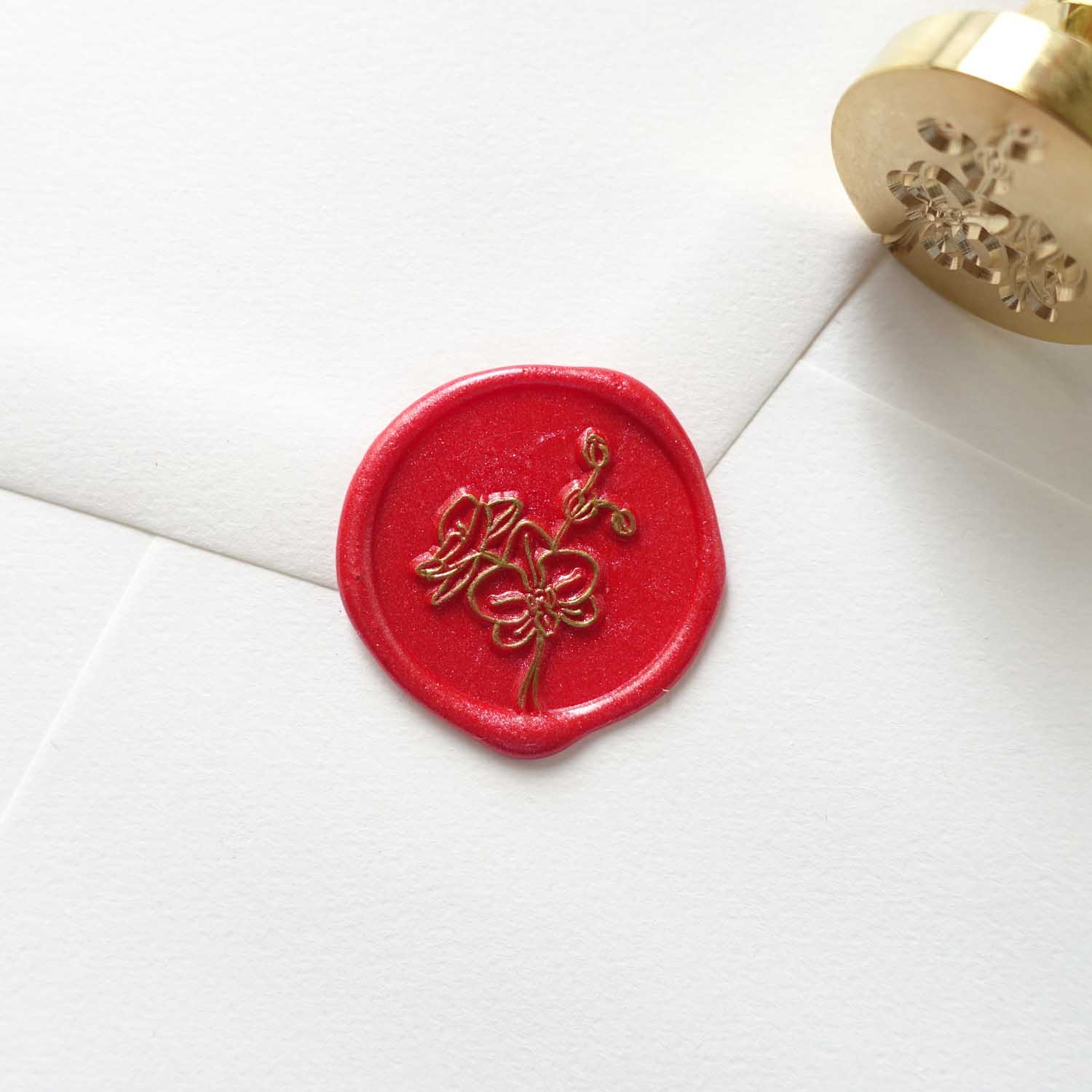 Orchid wax seal stamp Australia