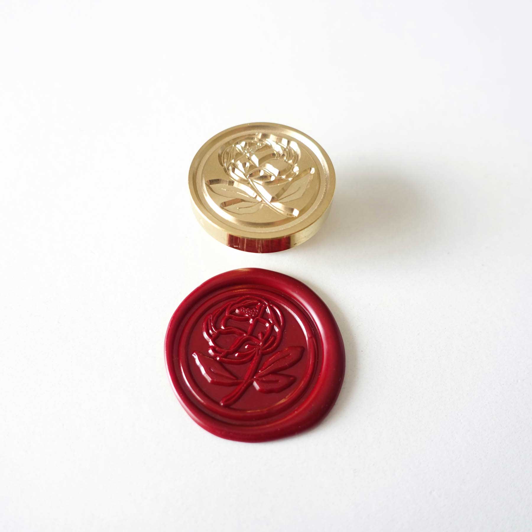 red peony wax seal stamp head fiona ariva australia