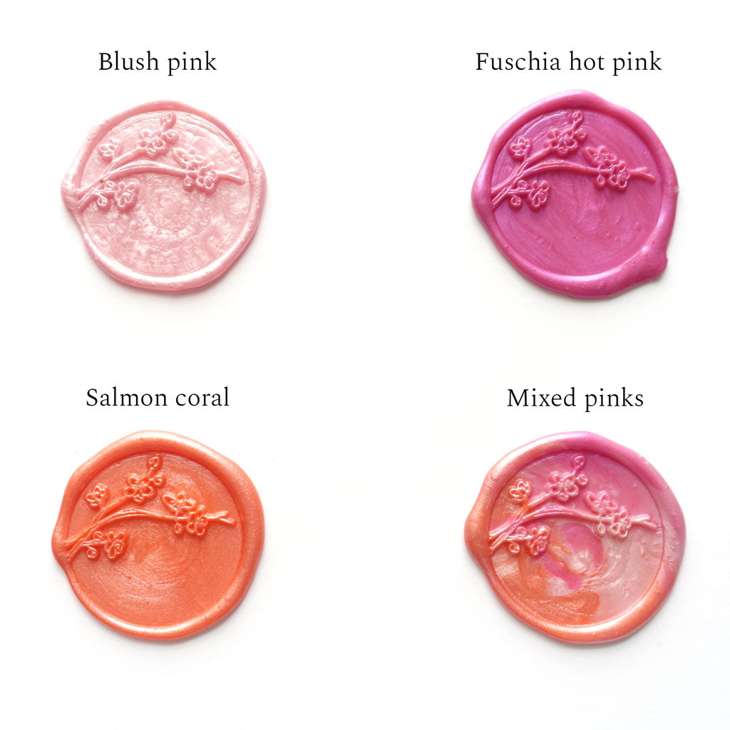 Pink wax seal mixed cherry blossom