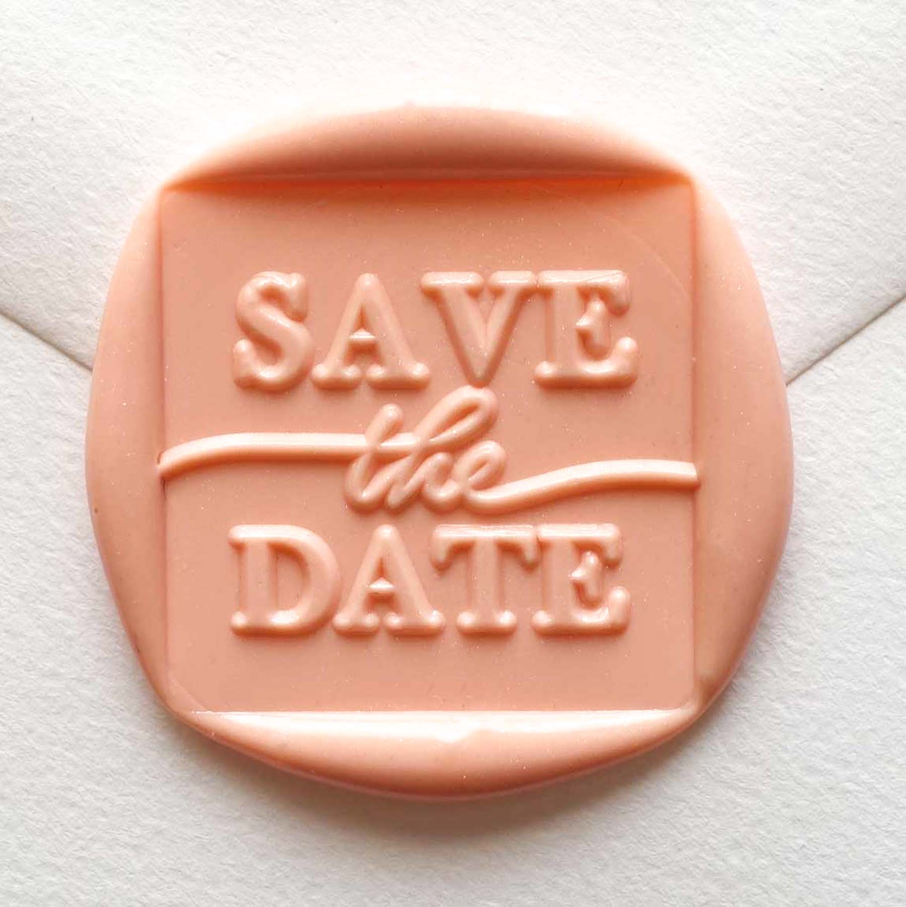save the date pink calligraphy wax seal wedding invitation fiona ariva