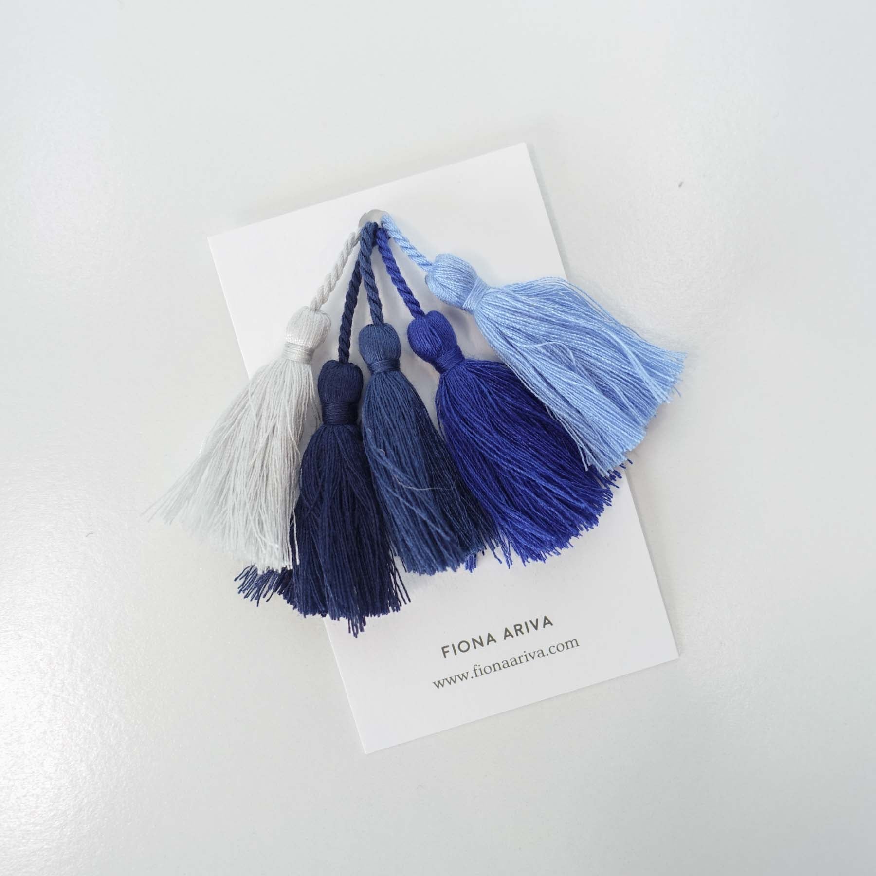 Skyscape Blue Mix Cotton Tassels 5-Pack