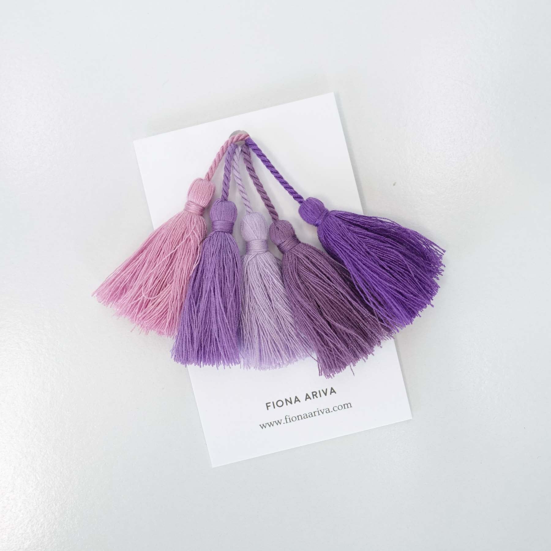 Charisma Purple Mix Cotton Tassels 5-Pack