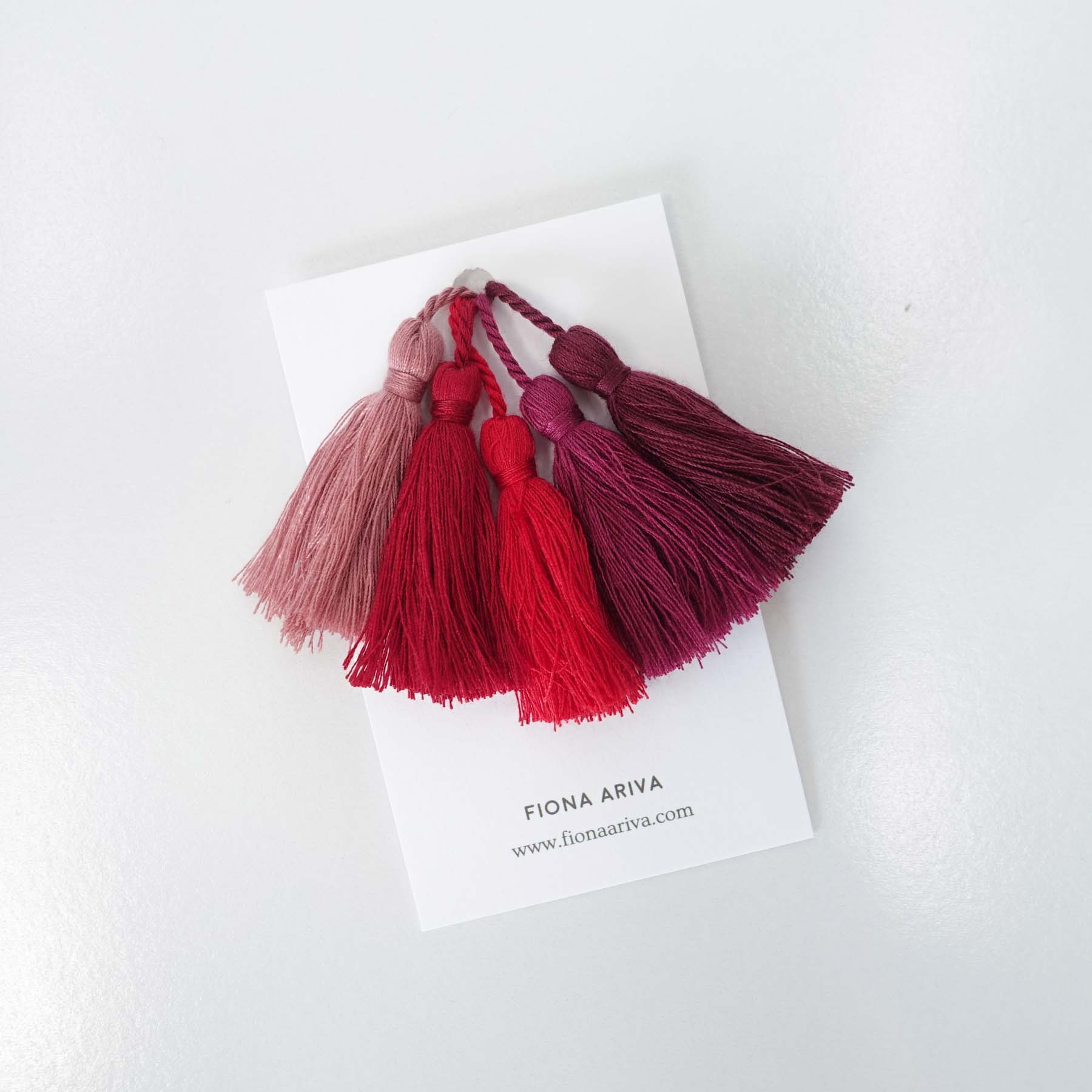 Berry Jam Red Mix Cotton Tassels 5-Pack
