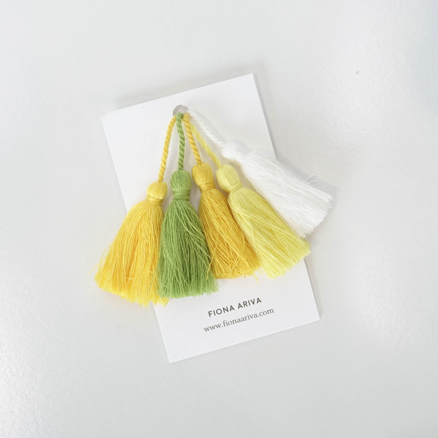 Cheerful Yellow Mix Cotton Tassels 5-Pack