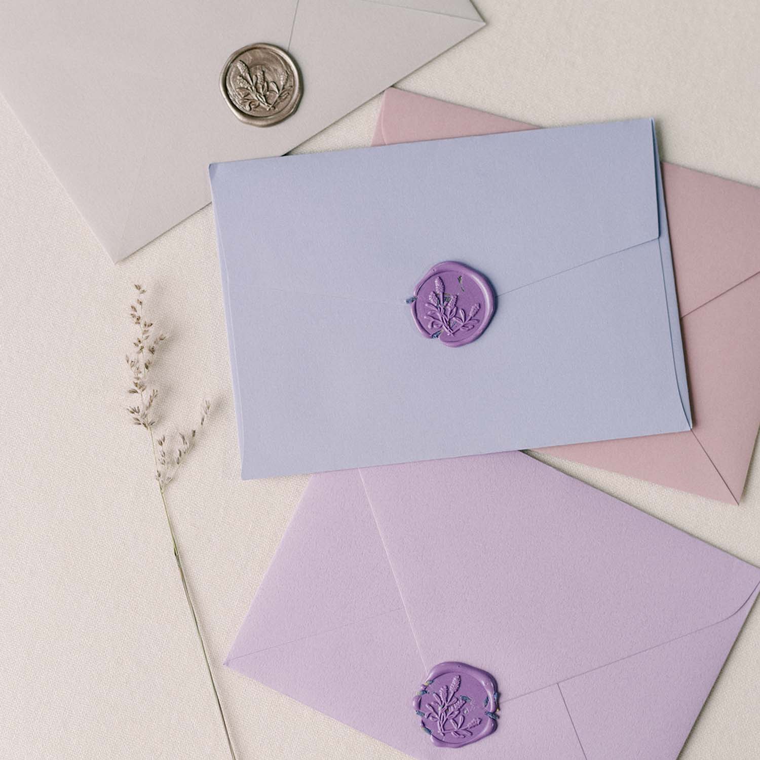 lavender wax seal on envelopes fiona ariva australia