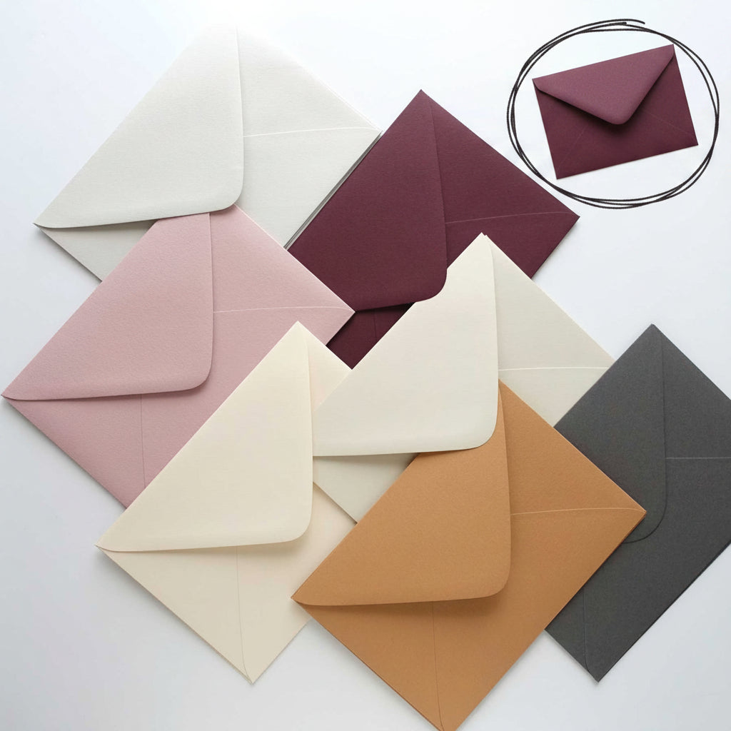 Burgundy Wine 131 x 187mm envelopes with banker flap