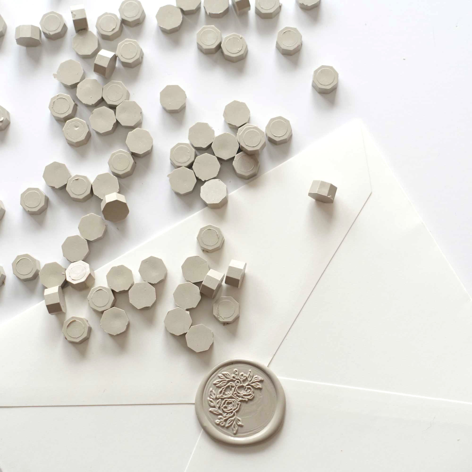 Clay beige sealing wax seal beads pellets Melbourne Sydney Australia envelopes